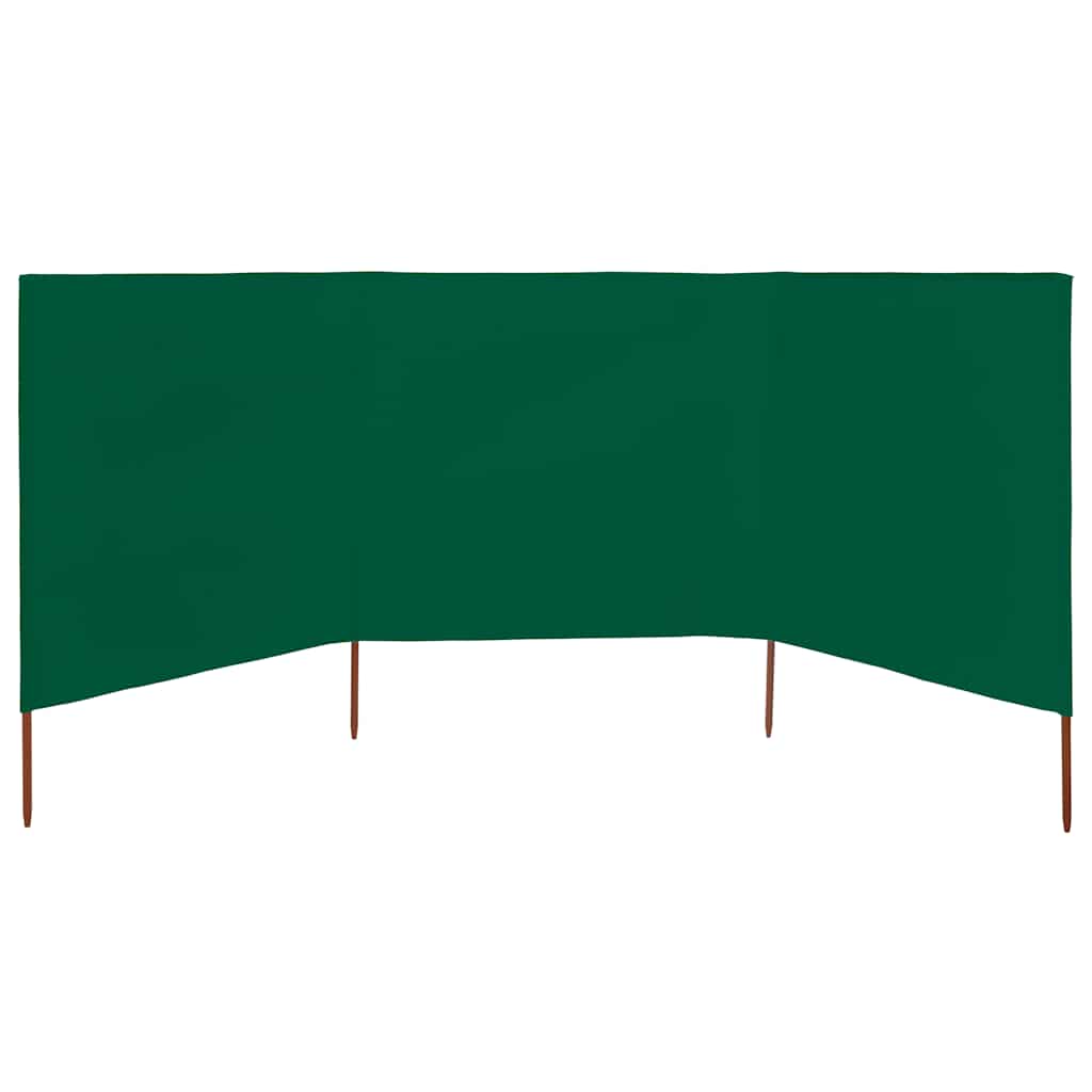 3-teiliges Windschutzgewebe 400 x 120 cm Weiß