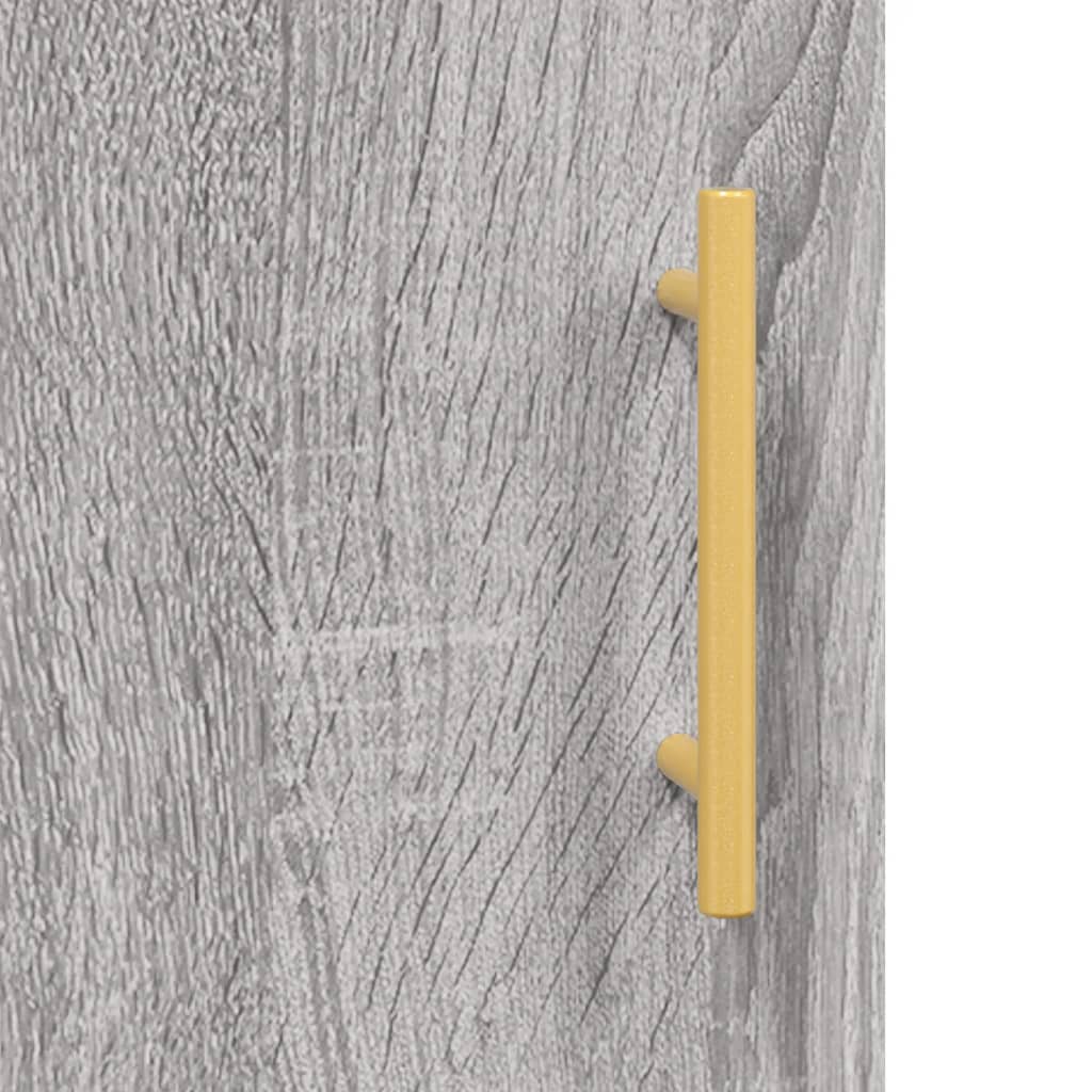 Highboard Hochglanz-Weiß 69,5x34x180 cm Holzwerkstoff