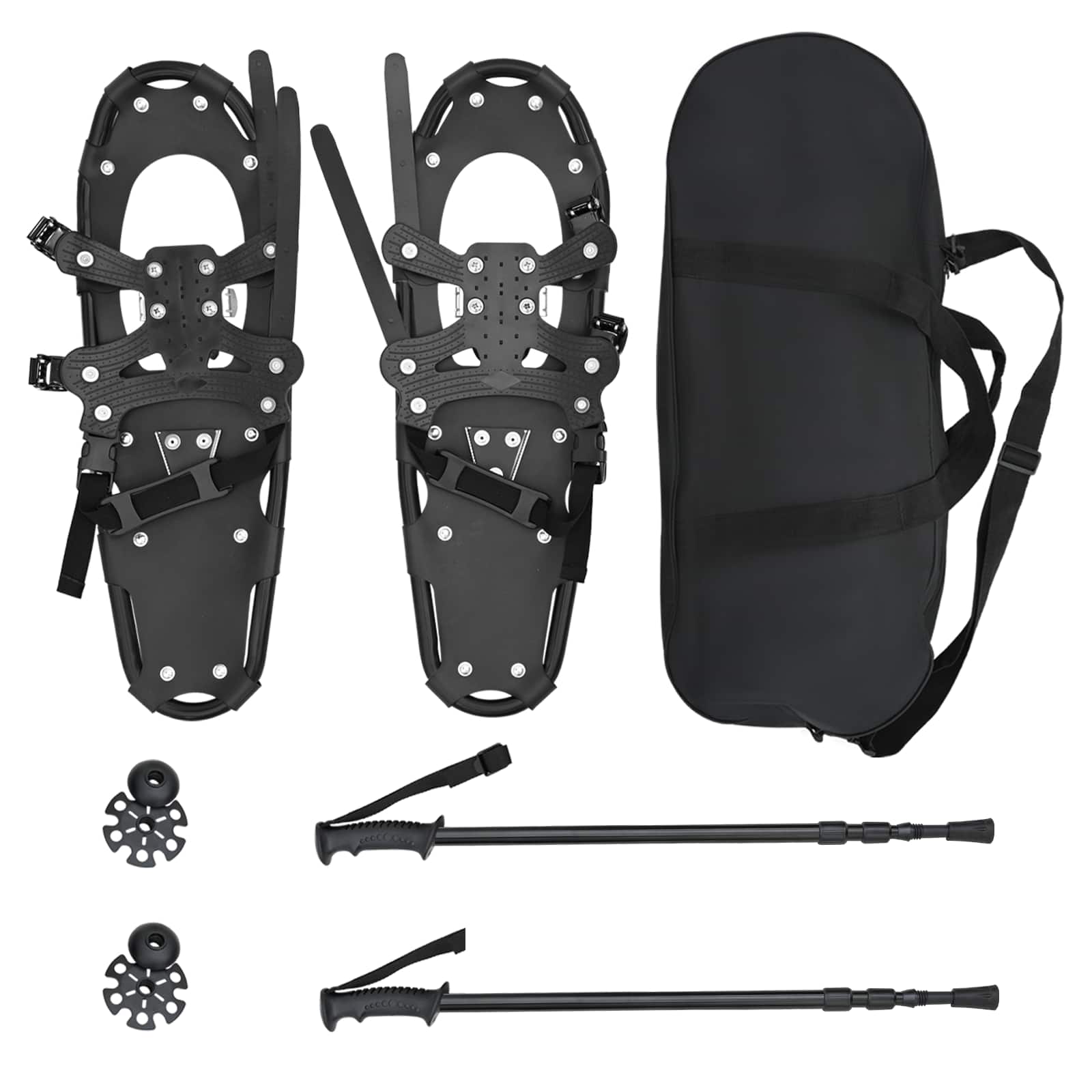 3 in 1 Schneeschuhe Silber und Schwarz 53,5 x 21 cm