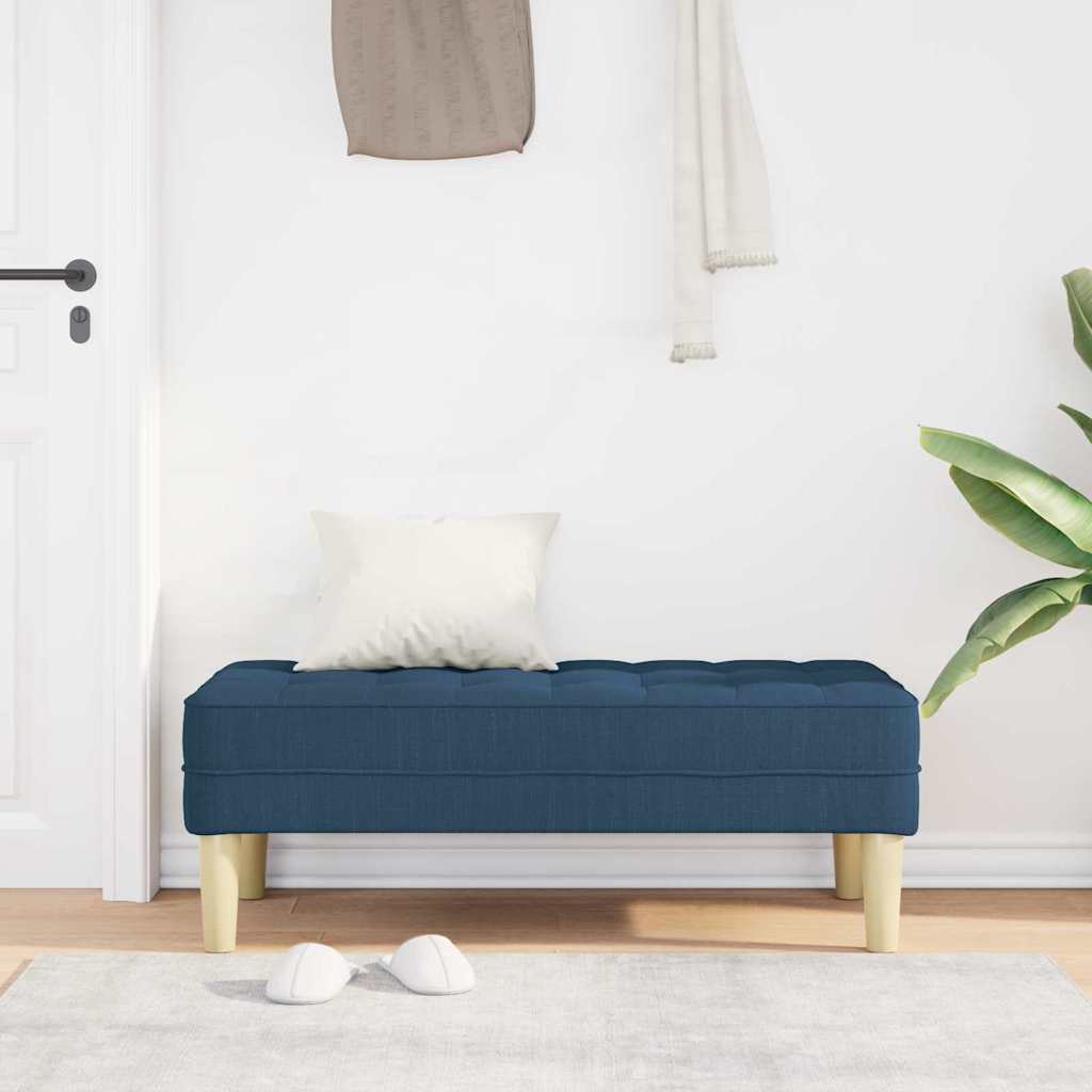 Bank mit Kissen Hellgrau 113 x 57 x 39 cm Stoff