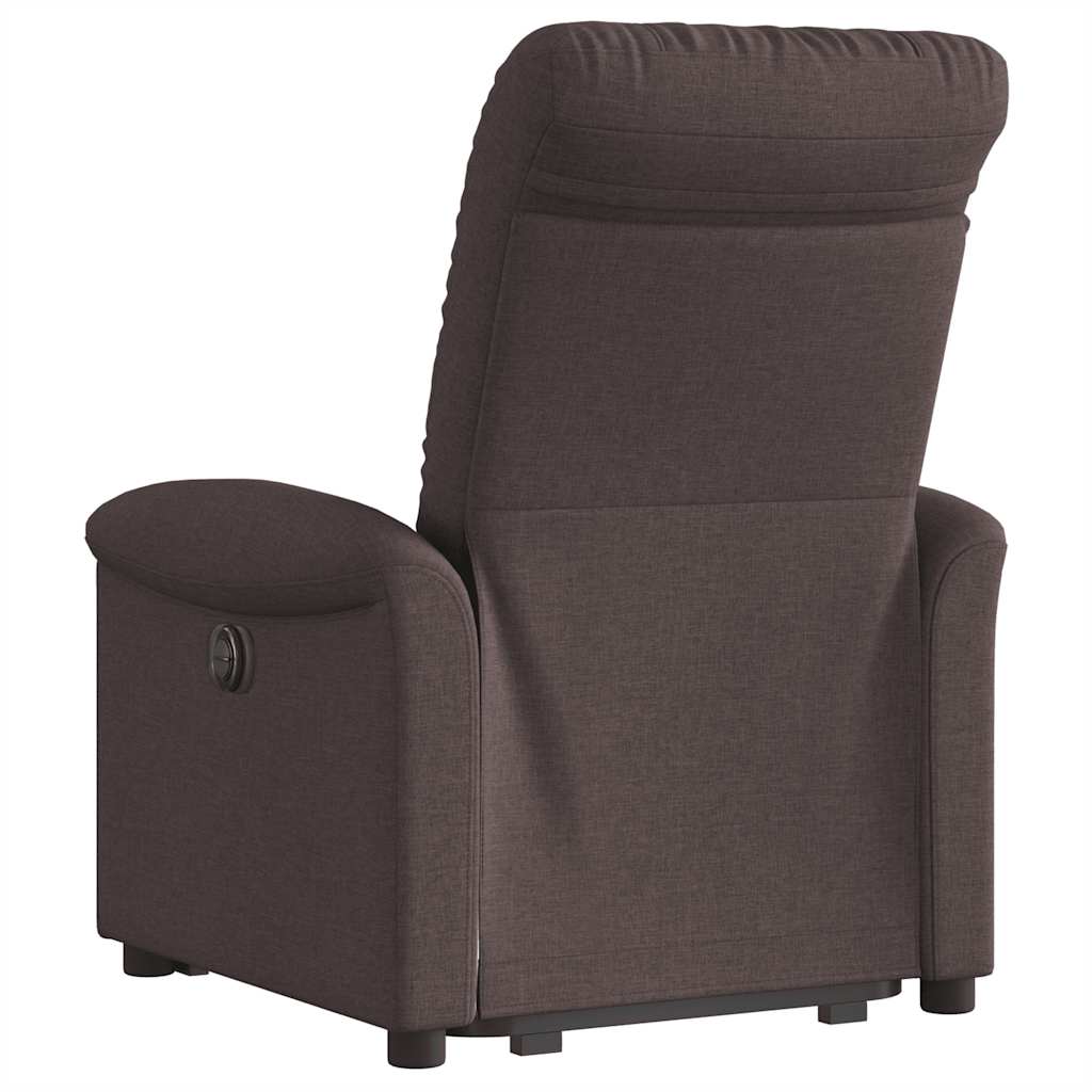 Massagesessel mit Aufstehhilfe Hellgrau Stoff