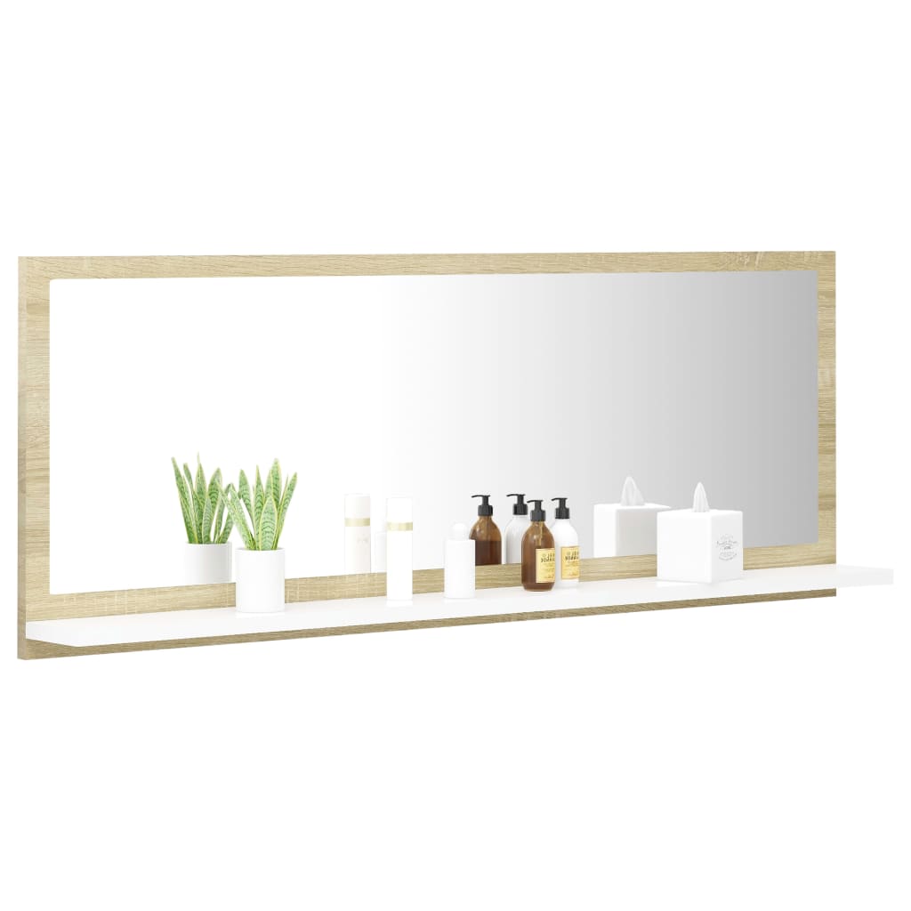 Badspiegel Weiß 40x10,5x37 cm Holzwerkstoff