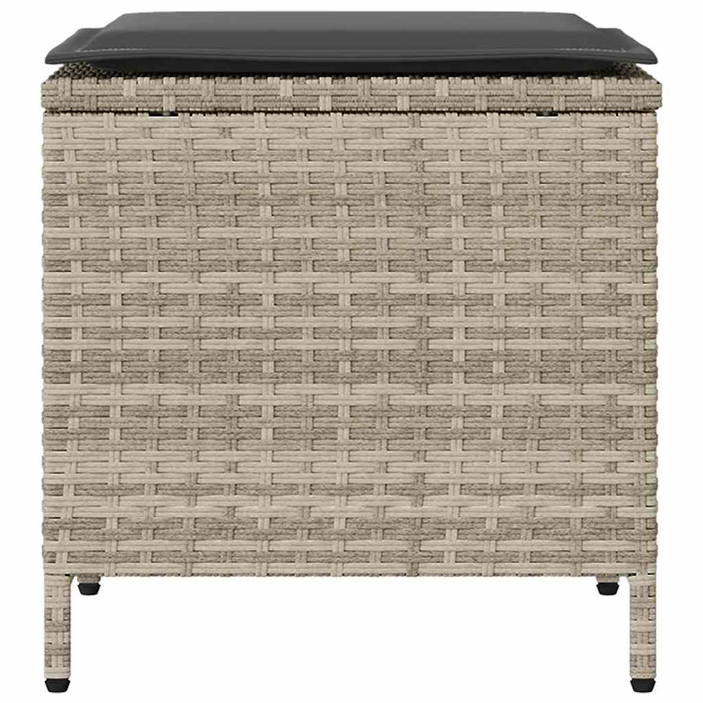 4-tlg. Garten-Sofagarnitur mit Kissen Schwarz Poly Rattan