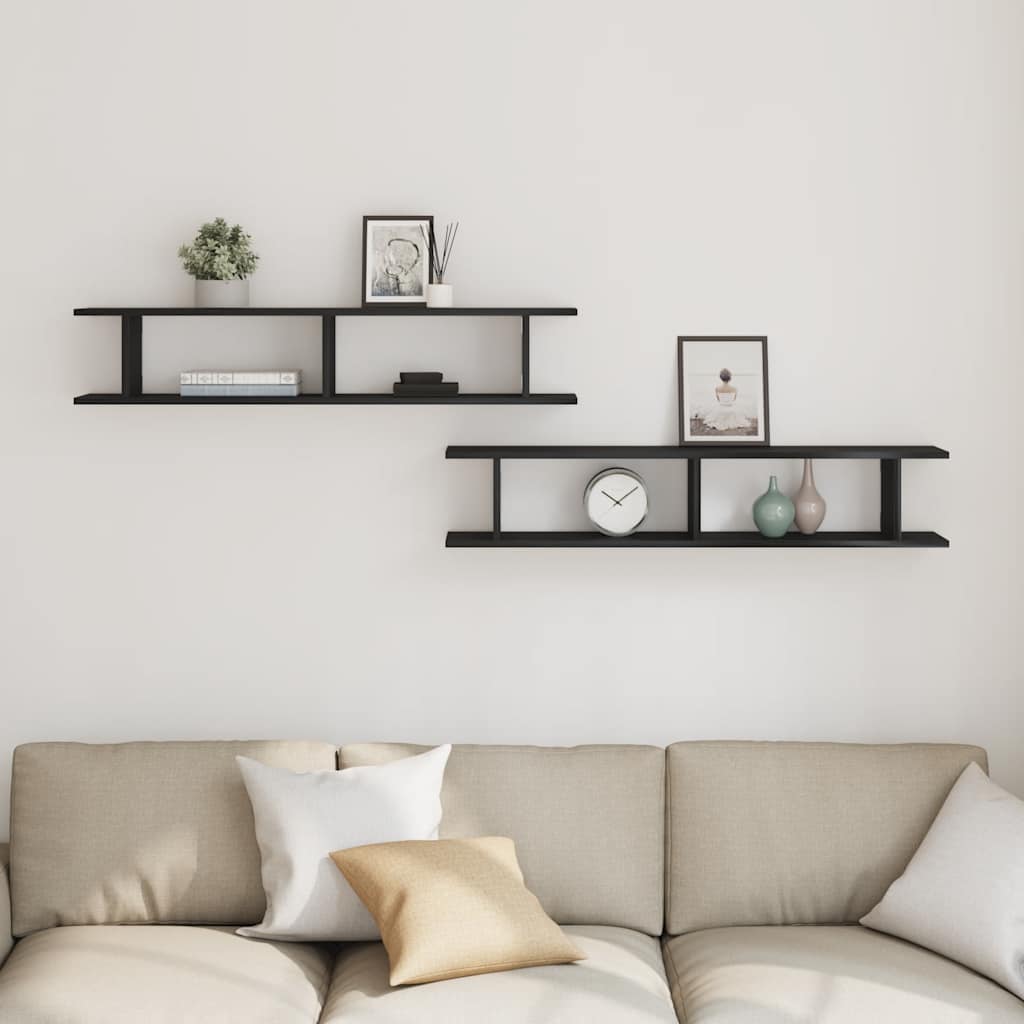 Wandregale 2 Stk. Weiß 75x18x20 cm Holzwerkstoff