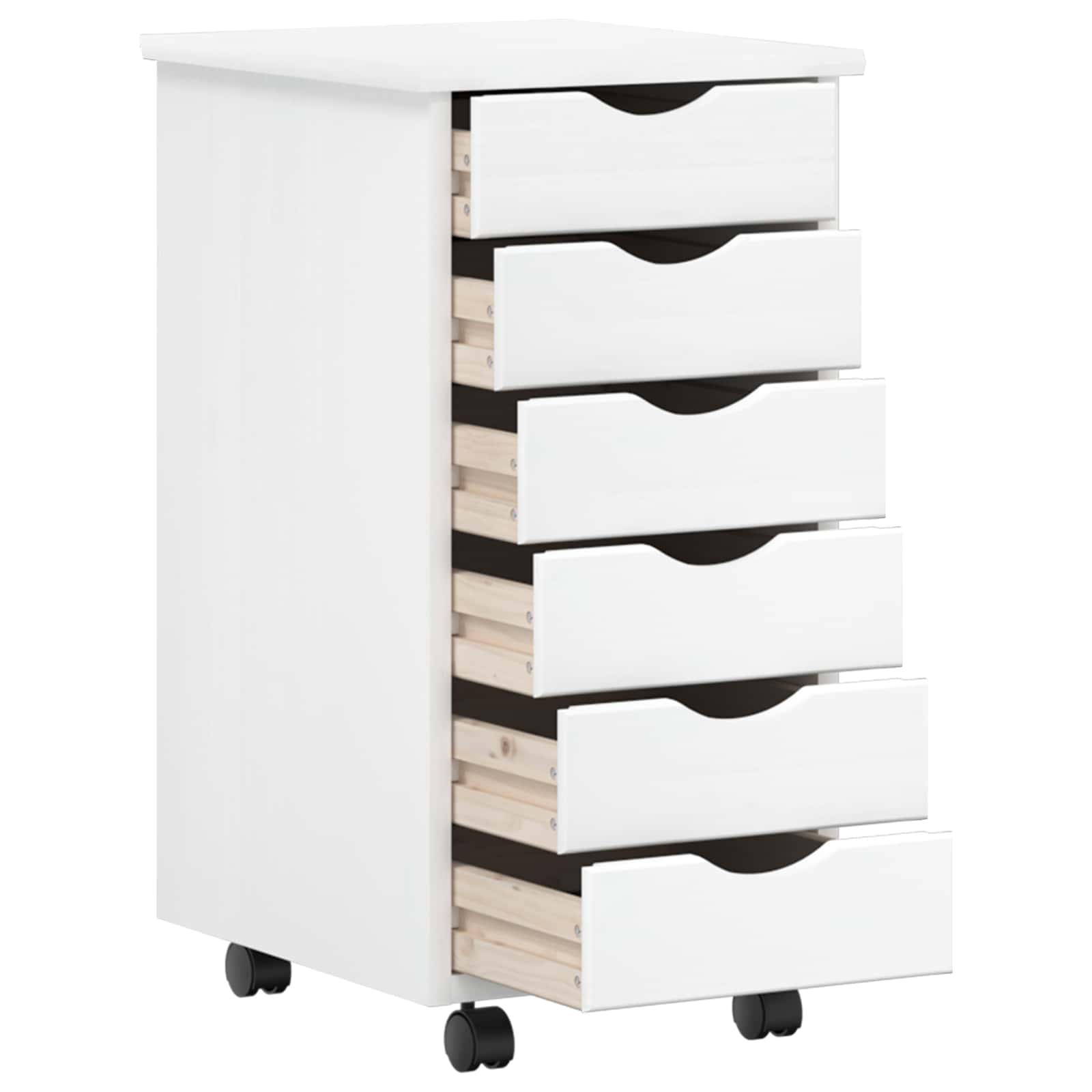 Desk und Rolling Cabinet Set MOSS 2 pcs Honigbraun