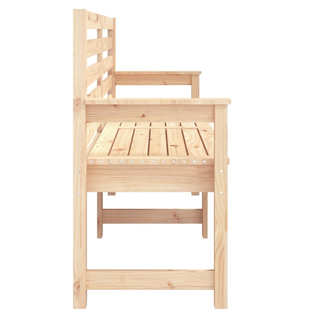Gartenbank Grau 109x48x91,5 cm Massivholz Kiefer