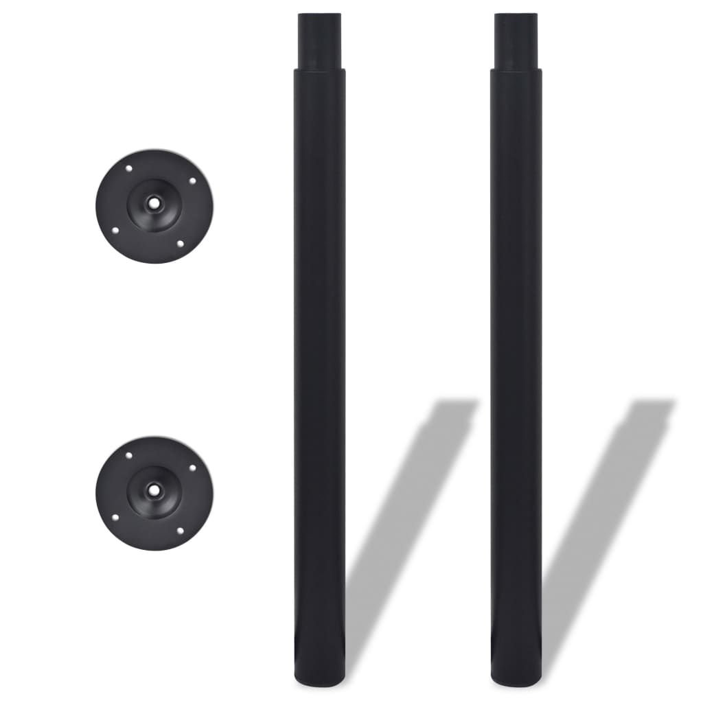 2 x Teleskopfuß Tischfuß Stützfuß Tischbein Chrom 710 mm-1100 mm