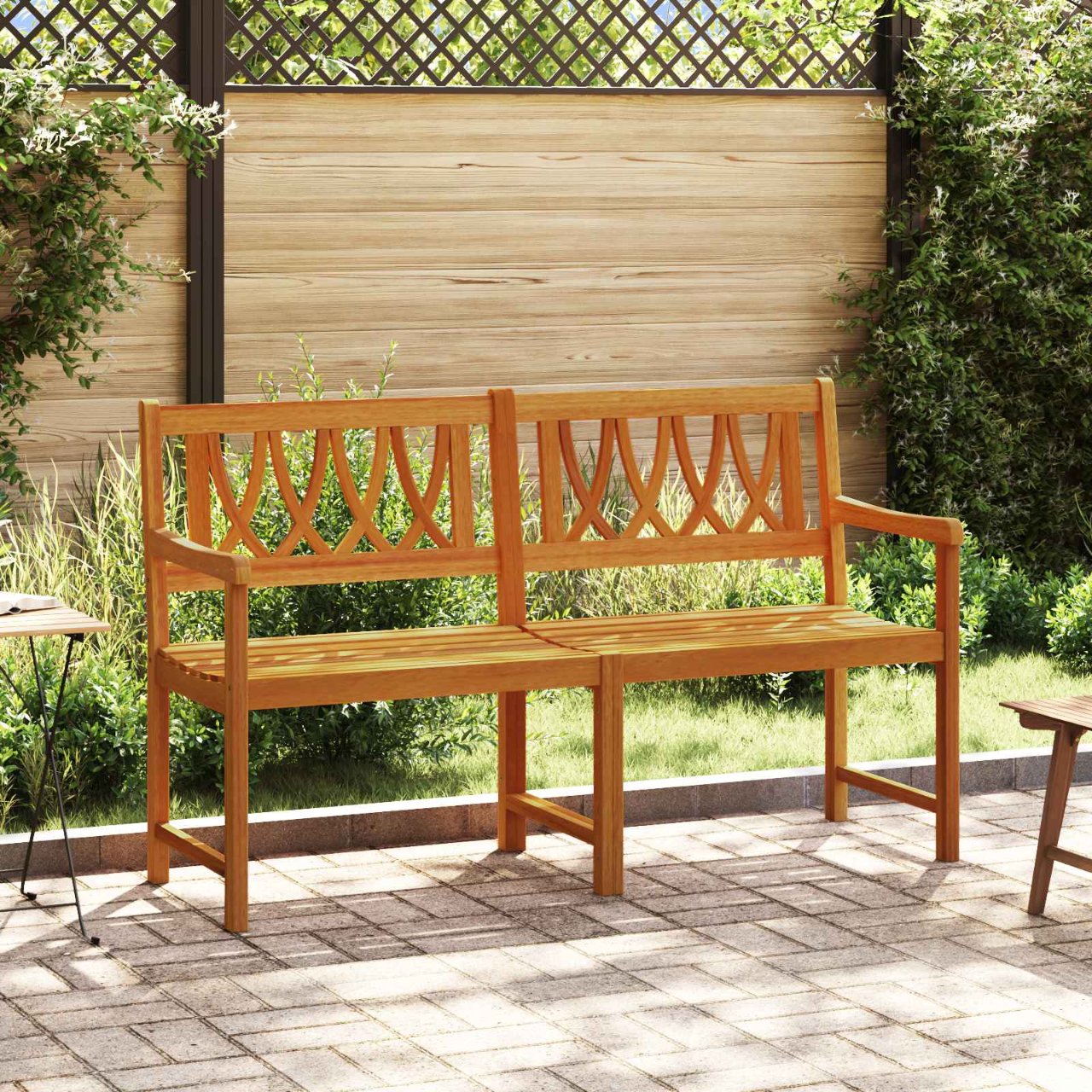 Bank Outdoor Natur 110 x 56 x 90 cm Massivholz Akazie