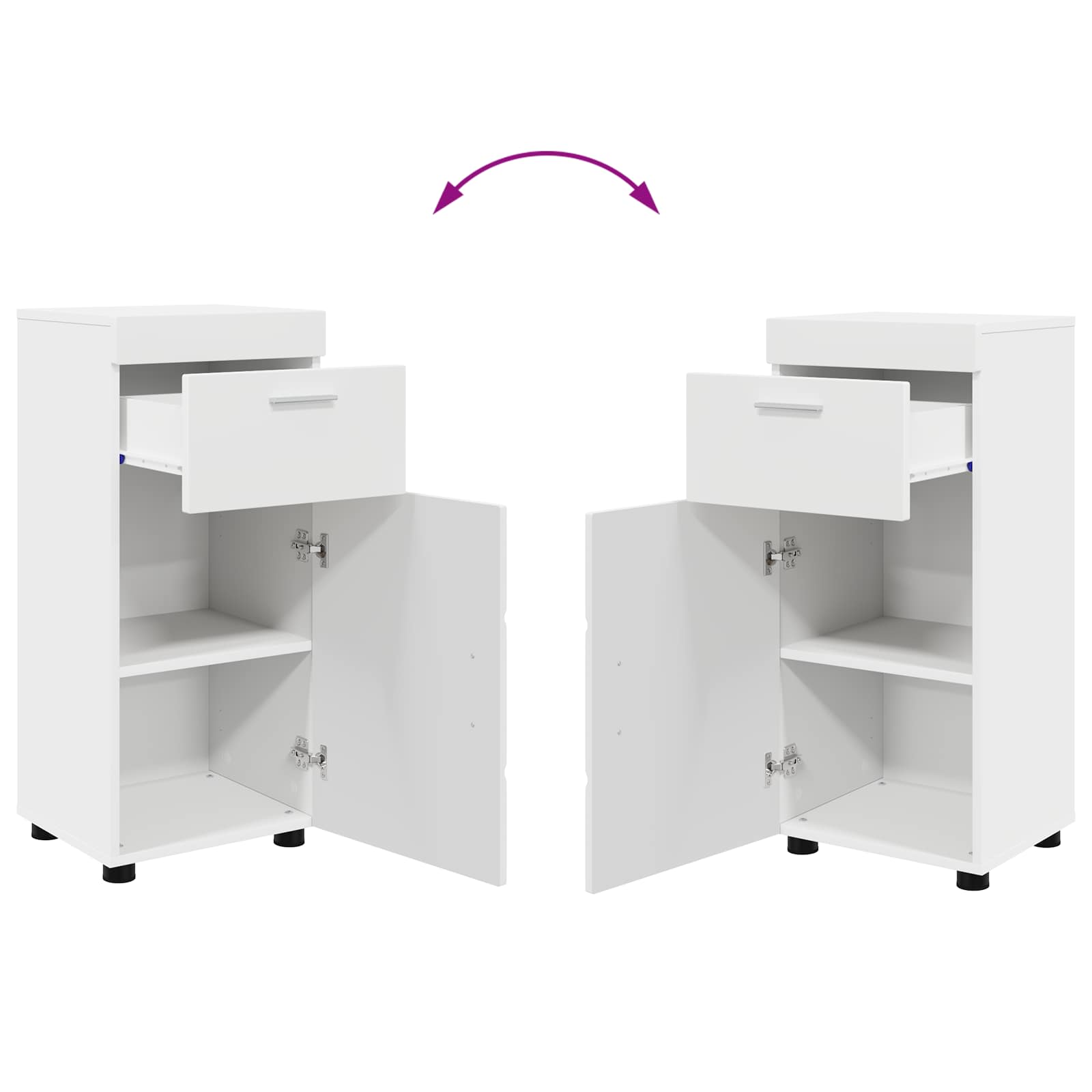 Badezimmermöbel-Set TULUM 2 pcs Weiß 60 x 34 x 63 cm