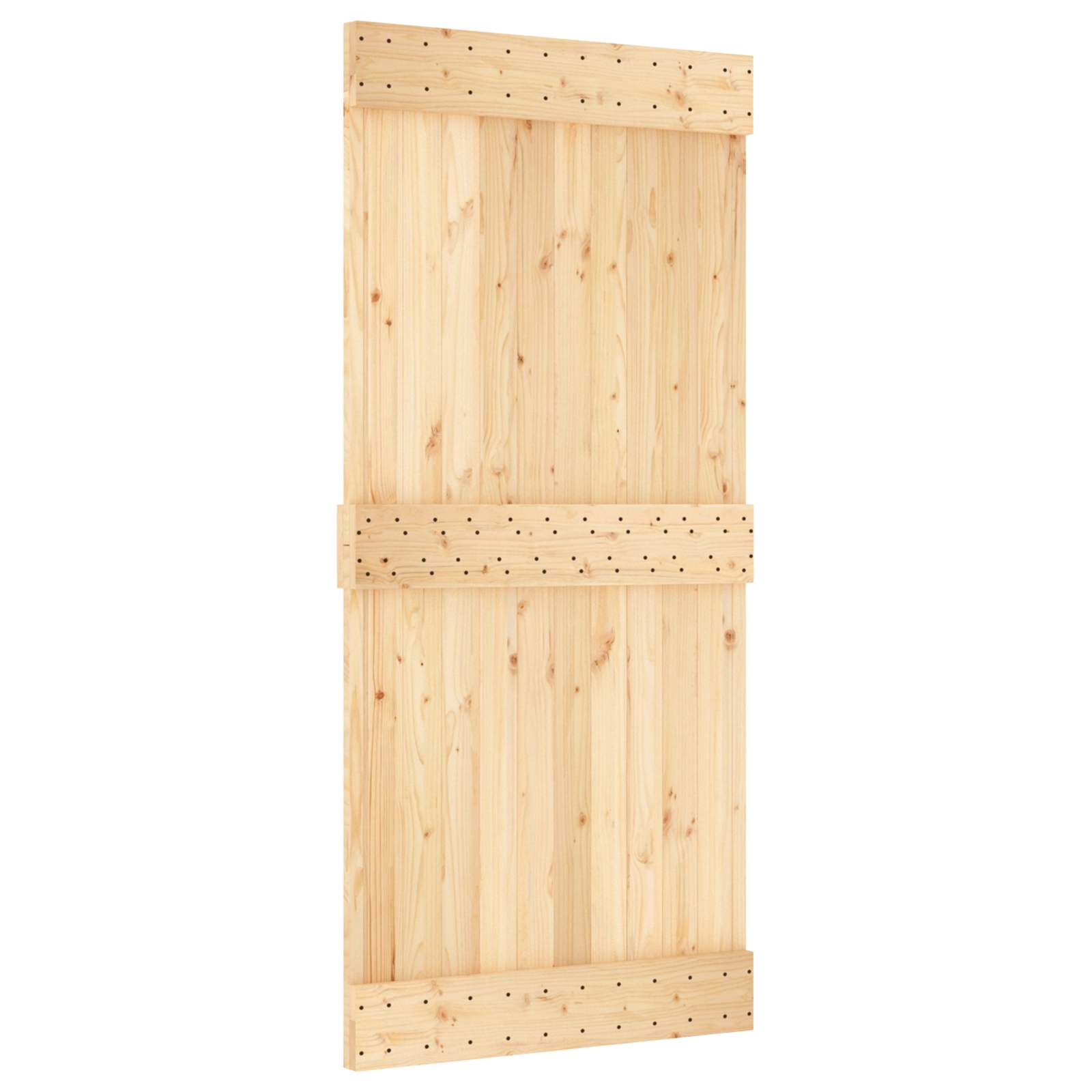Schiebetür NARVIK Natürlich und Schwarz 70 x 210 cm (213,5 cm)