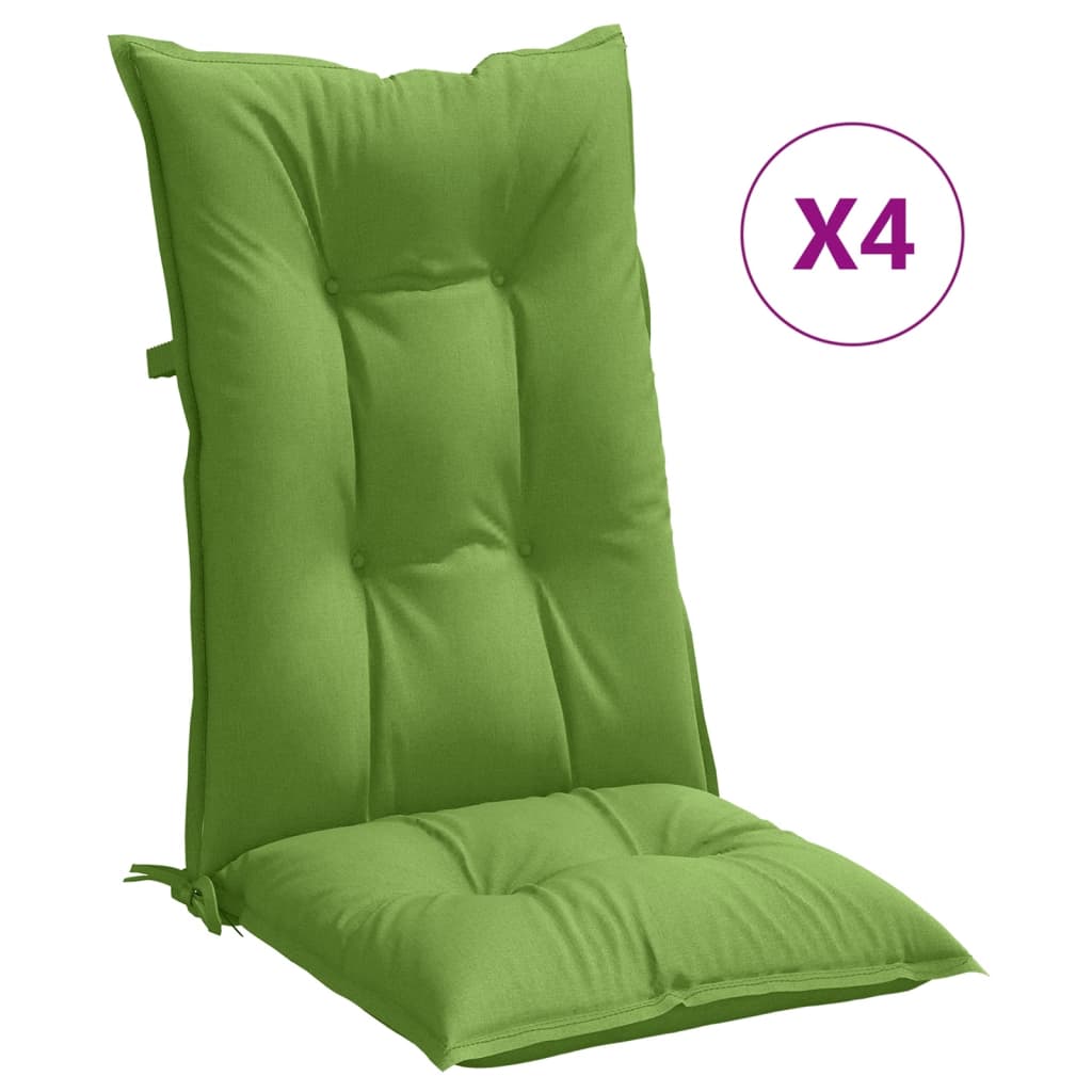 Hochlehner-Auflagen 2 Stk. Melange Anthrazit 120x50x7cm Stoff