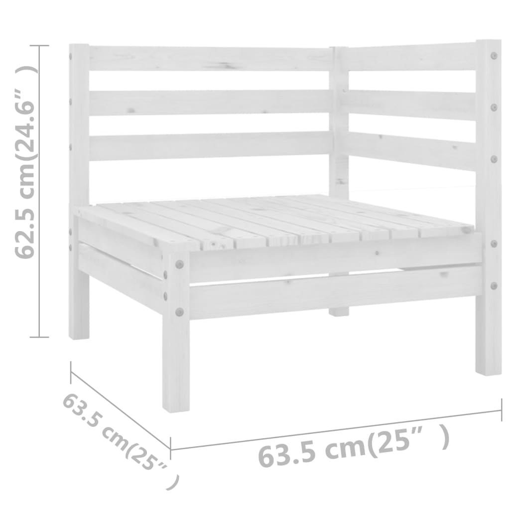 10-tlg. Garten-Lounge-Set Massivholz Kiefer