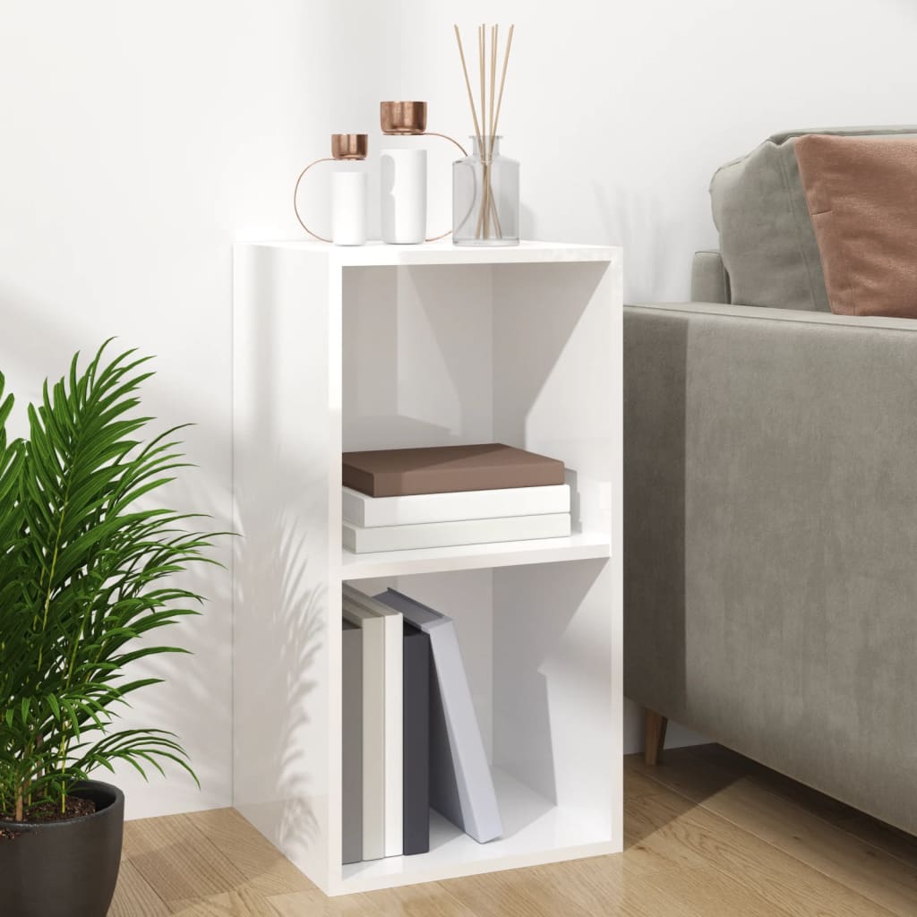 Schallplatten-Aufbewahrungsbox Weiß 71x34x36 cm Holzwerkstoff