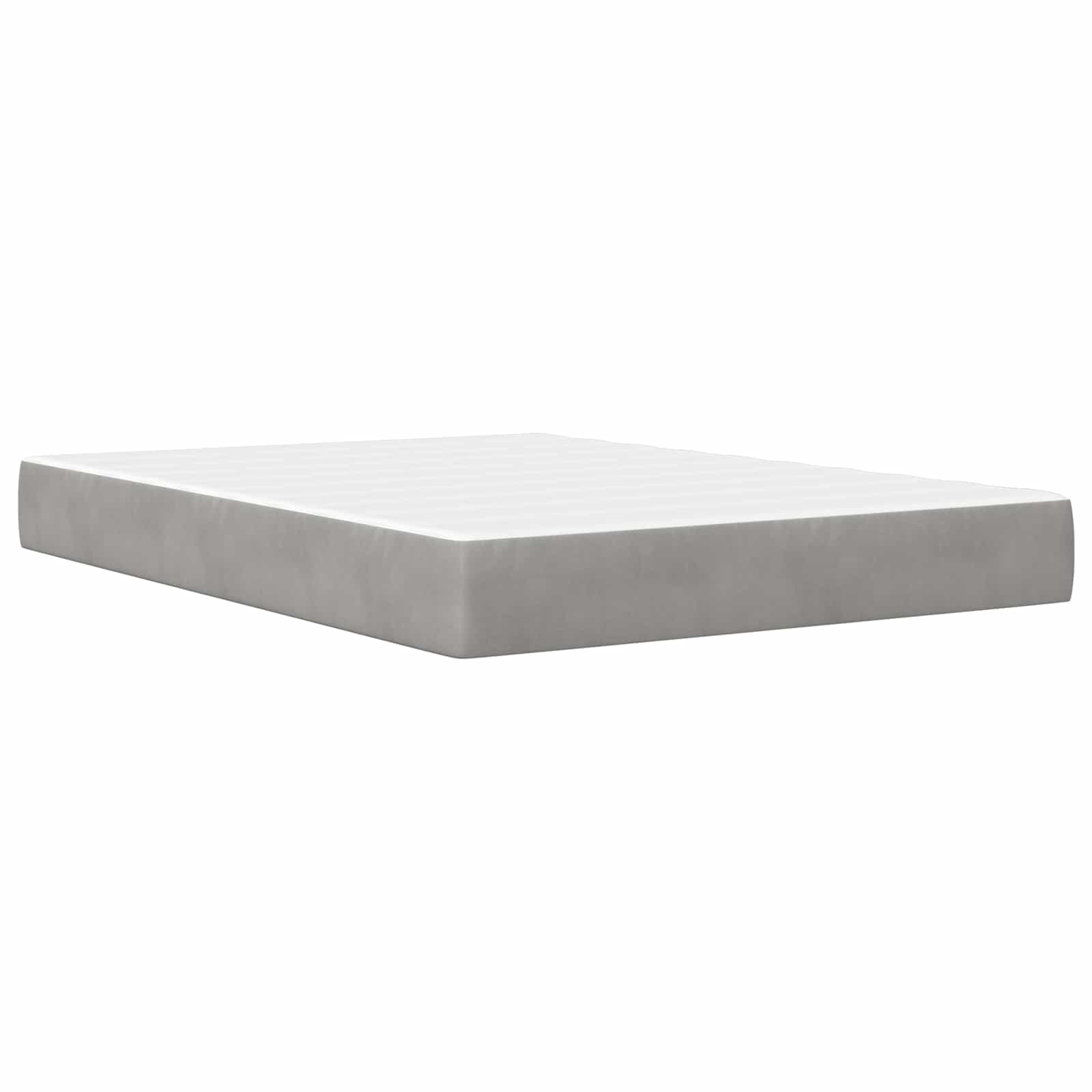 Bettgestell mit Matratze mit Kopfteil Hellgrau 80 x 200 cm Samt