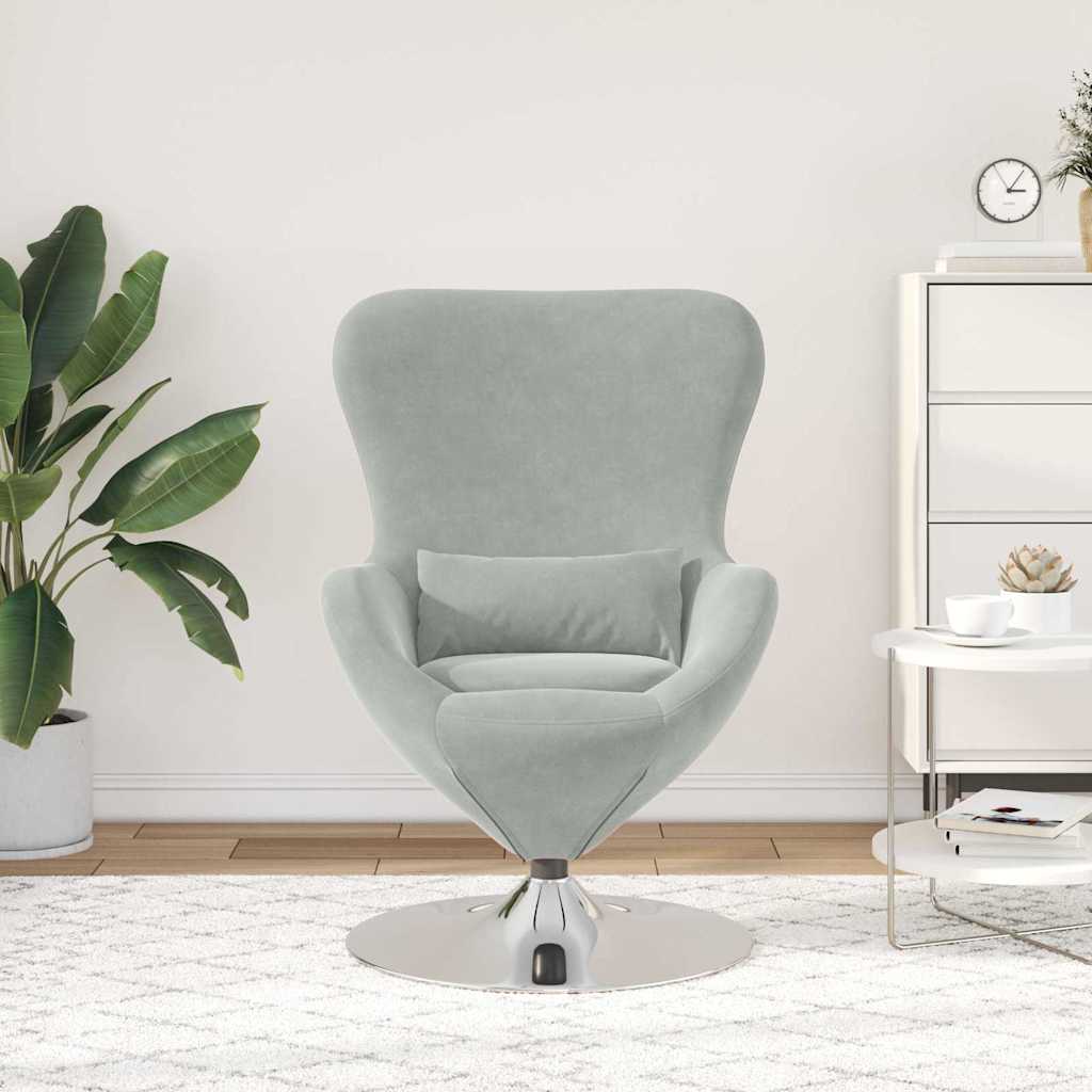 Eiersessel Blau Samt