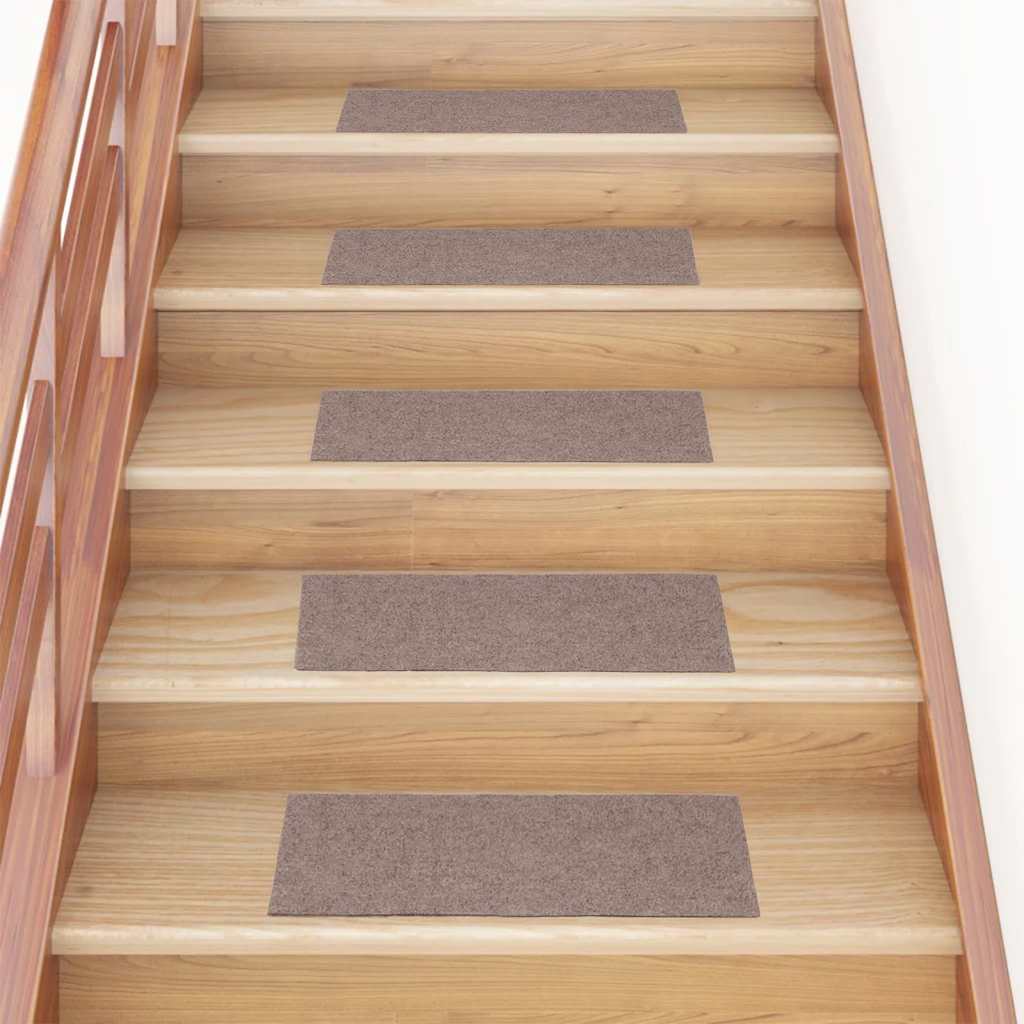 Stufenmatten Selbstklebend 15 Stk. 60x25 cm Hellbraun Rechteckig