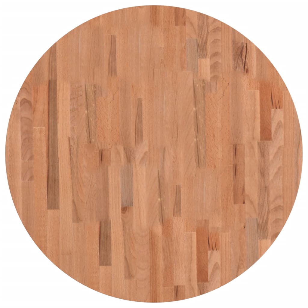 Tischplatte Ø30x1,5 cm Rund Massivholz Buche