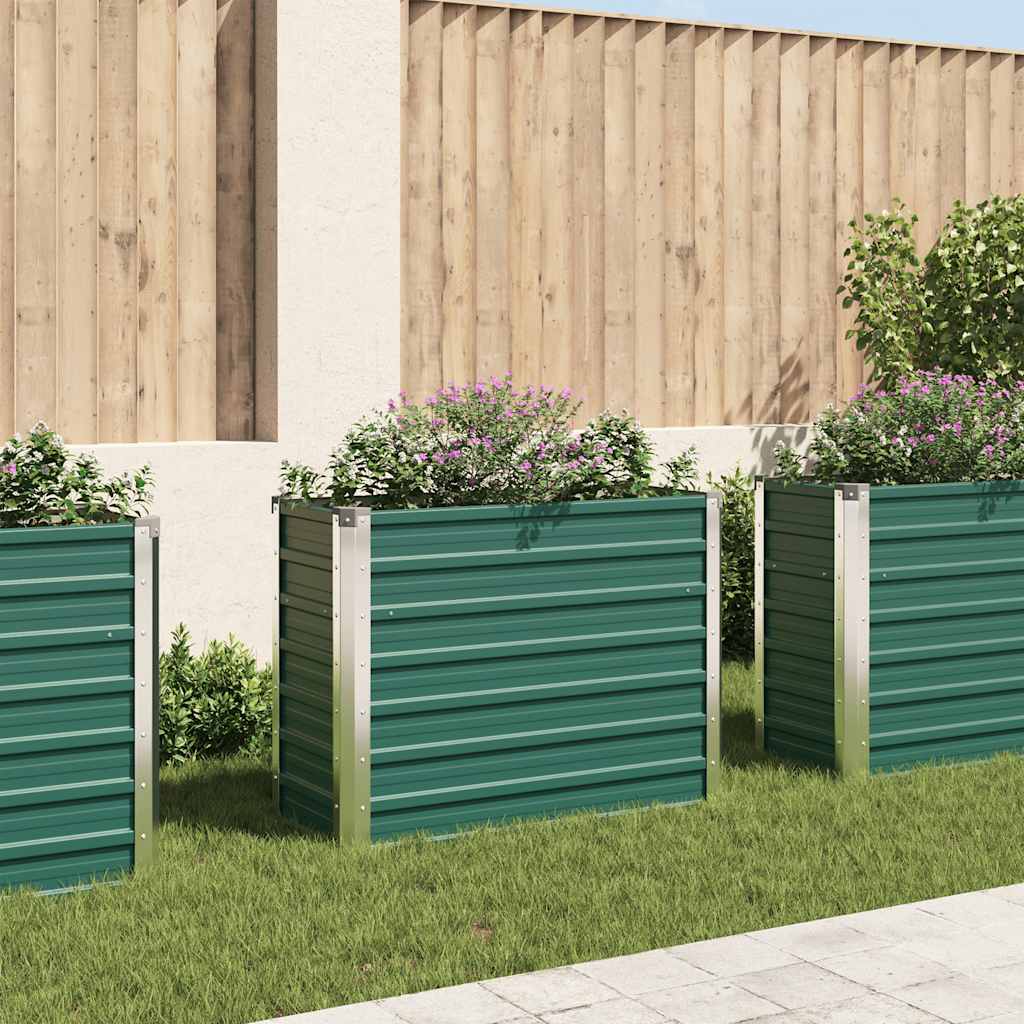 Garten-Hochbeet Verzinkter Stahl 240x80x77 cm Grün