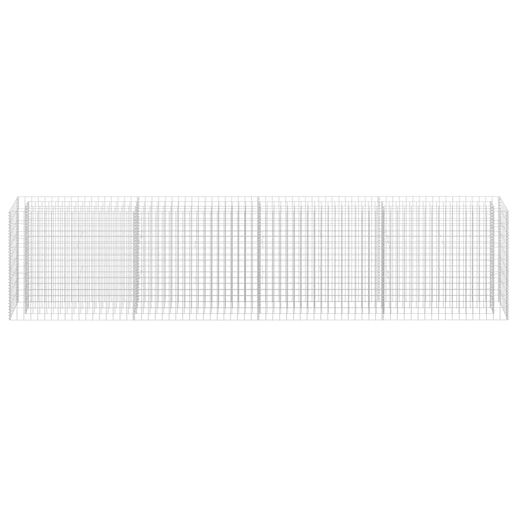 Gabionen-Hochbeet Verzinkter Stahl 90x30x10 cm