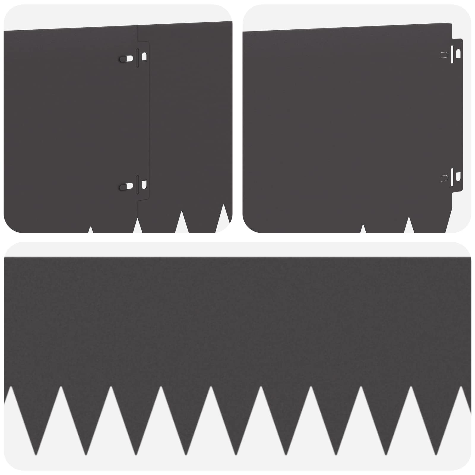 Raseneinfassung 10 pcs 103 x 10 cm Stahl Schwarz