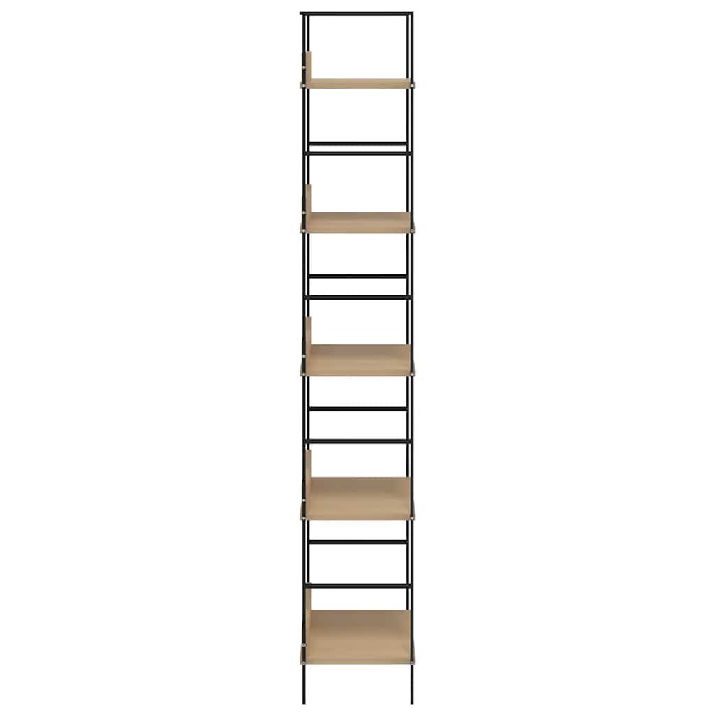 Bücherregal 3 Regalböden Schwarz 60×27,6×90,5 cm Holzwerkstoff