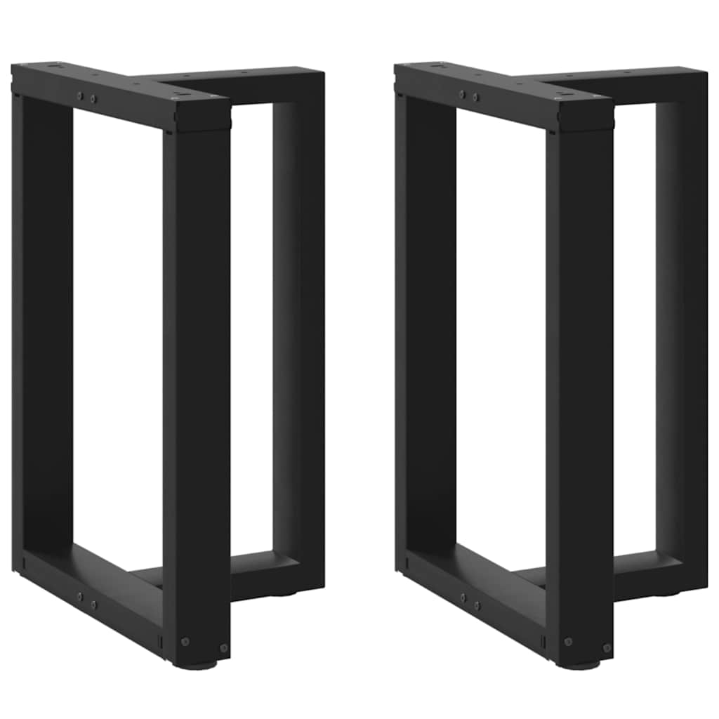 Couchtischbeine T-Form 2 Stk. Schwarz 30x25x(30-31) cm Stahl