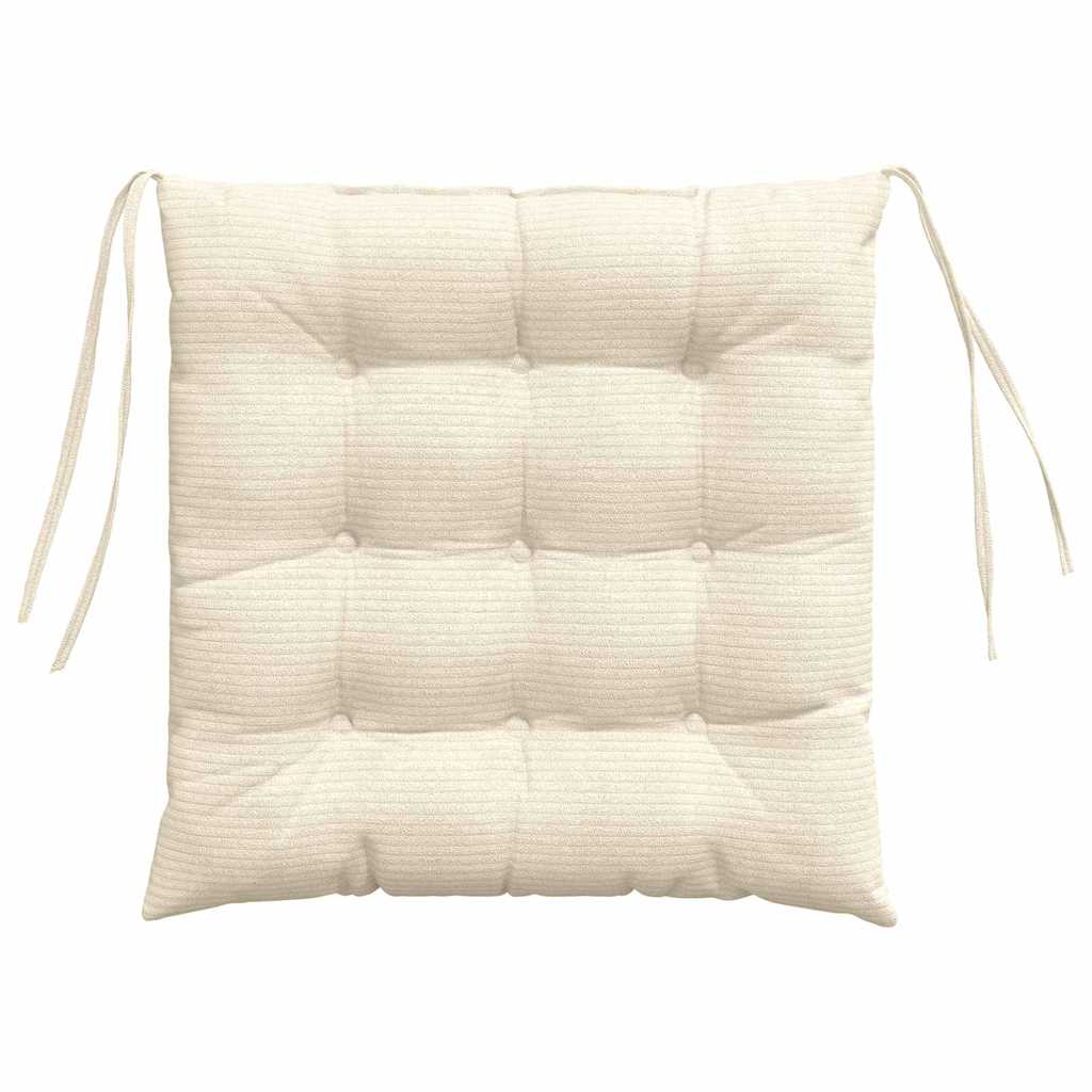 Sitzkissen 4 pcs Hellgrau 40 x 40 x 6 cm Cordstoff