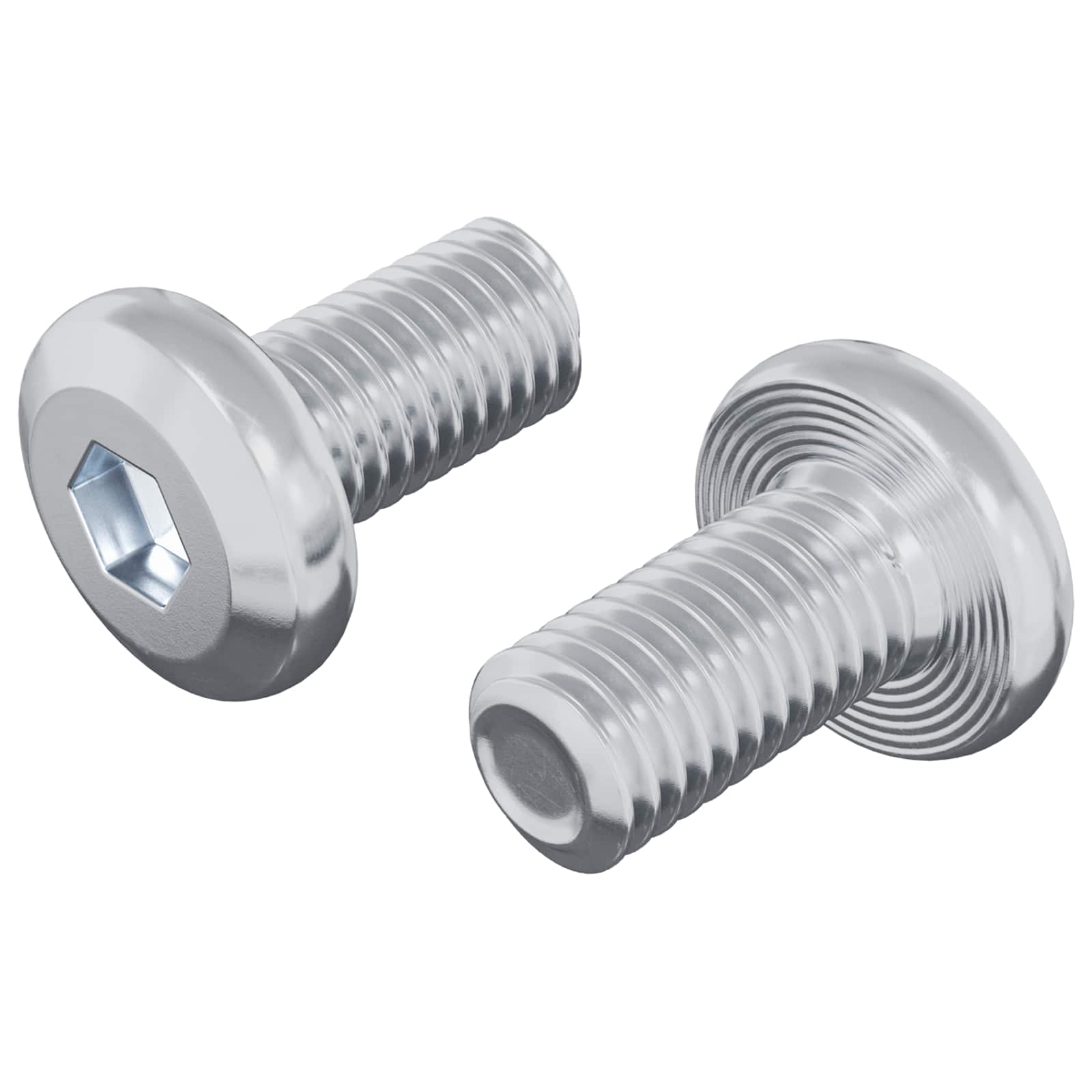 Schraube mit Sperre Uni 2 pcs Silber M6 x 12 mm Stahl