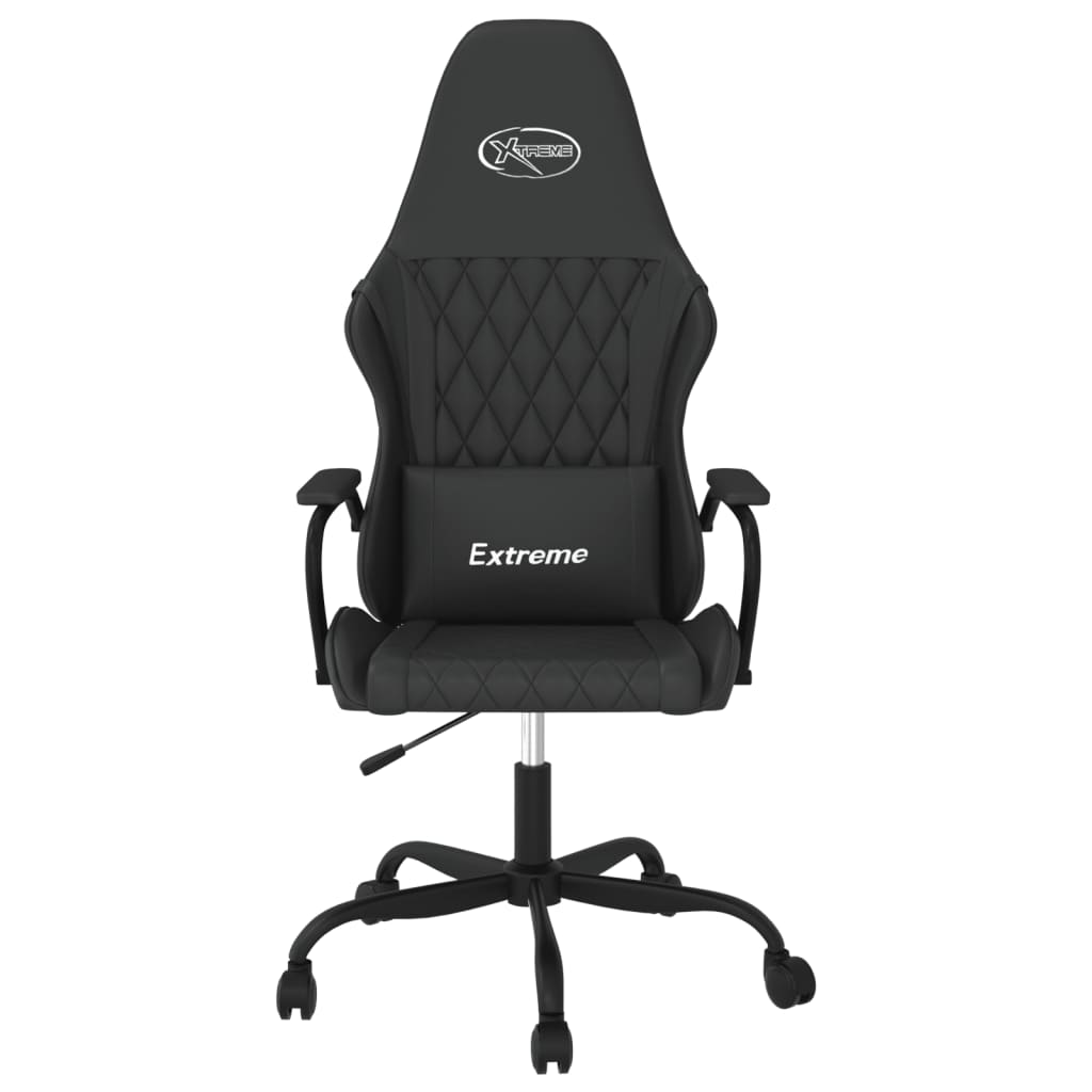 Gaming-Stuhl mit Massagefunktion Schwarz und Blau Kunstleder
