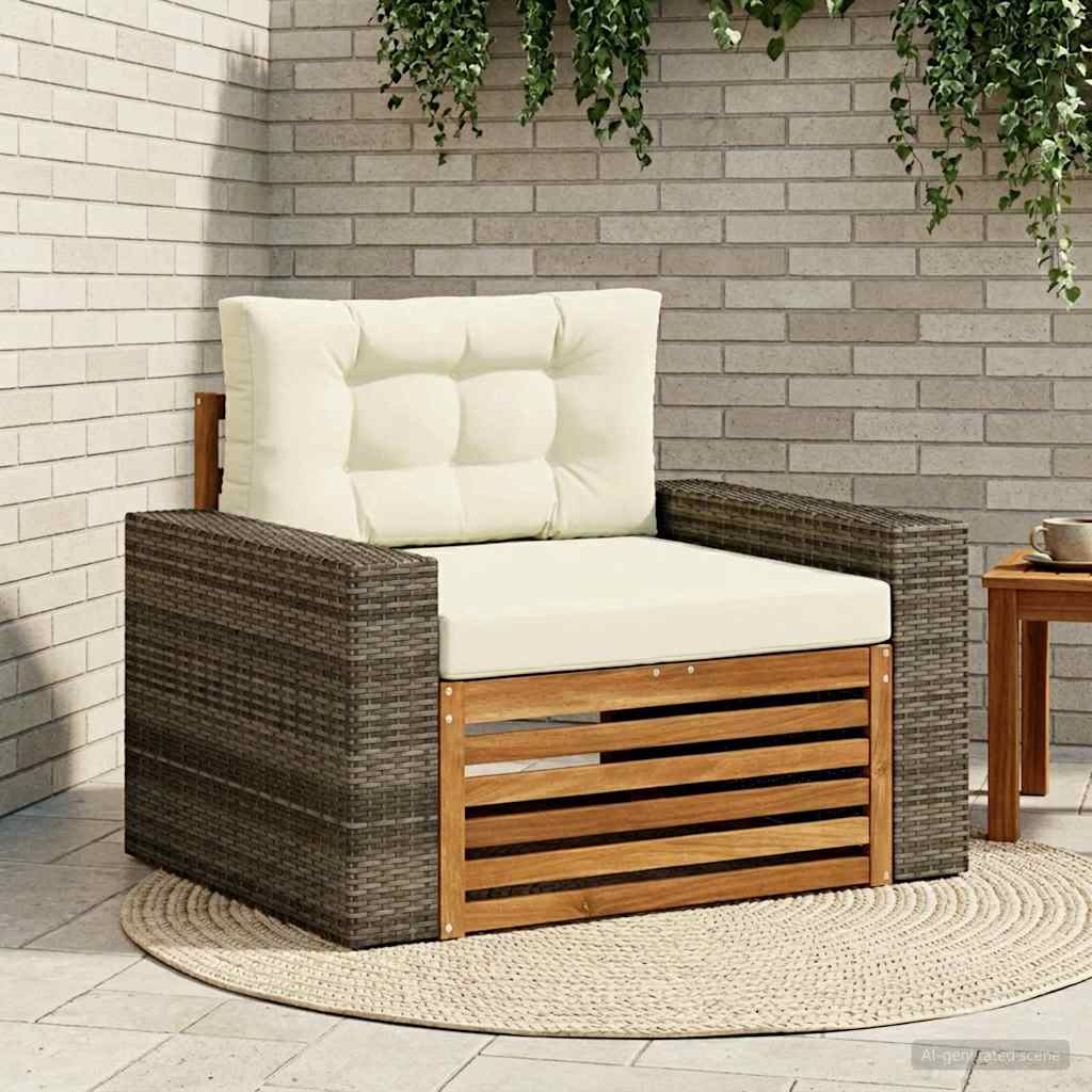 2 Stück Outdoor-Sofa Natur