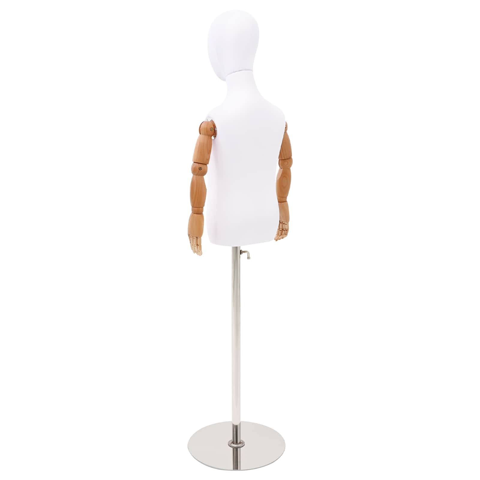 Verstellbares 120-150 cm Mannequin mit Basis Unisex PP Weiß
