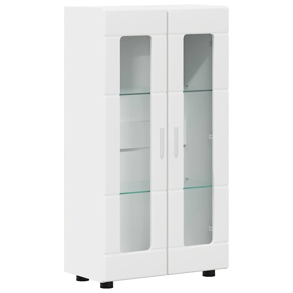 Highboard mit Regal FLORIN Weiß 60 x 35 x 182 cm Holzwerkstoff