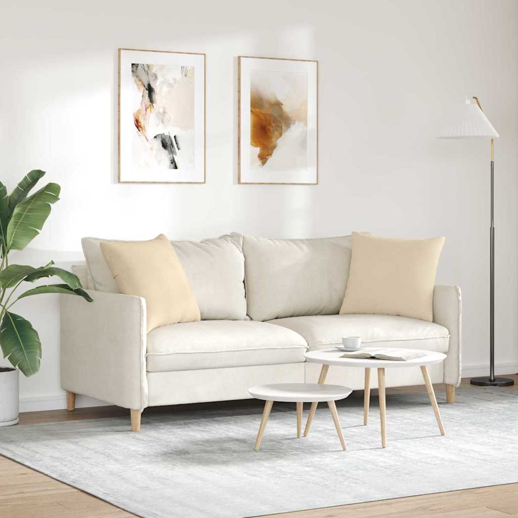 Sofakissen 2 Stück Taupe 50 x 30 cm Stoff