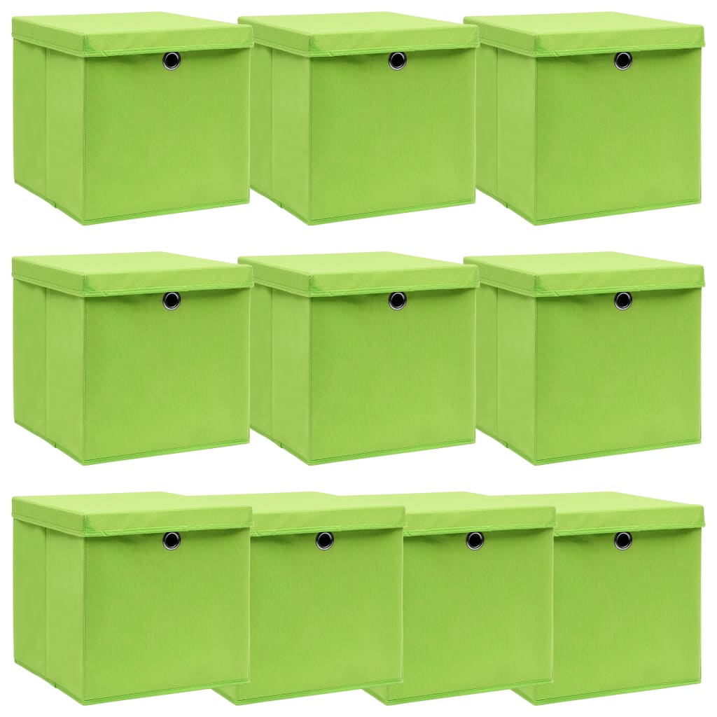 Aufbewahrungsboxen 4 Stk. Blau 32x32x32 cm Stoff