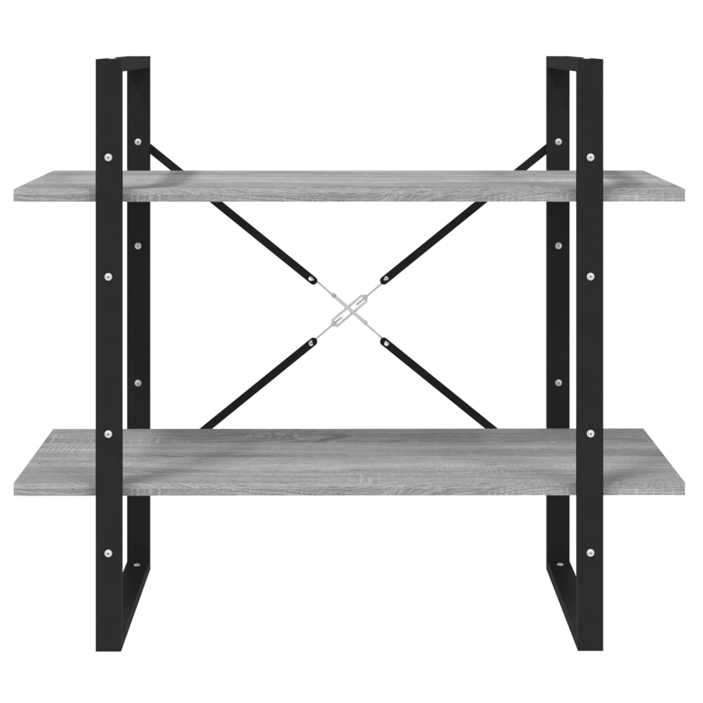 Bücherregal 2 Fächer Weiß 80x30x70 cm Holzwerkstoff