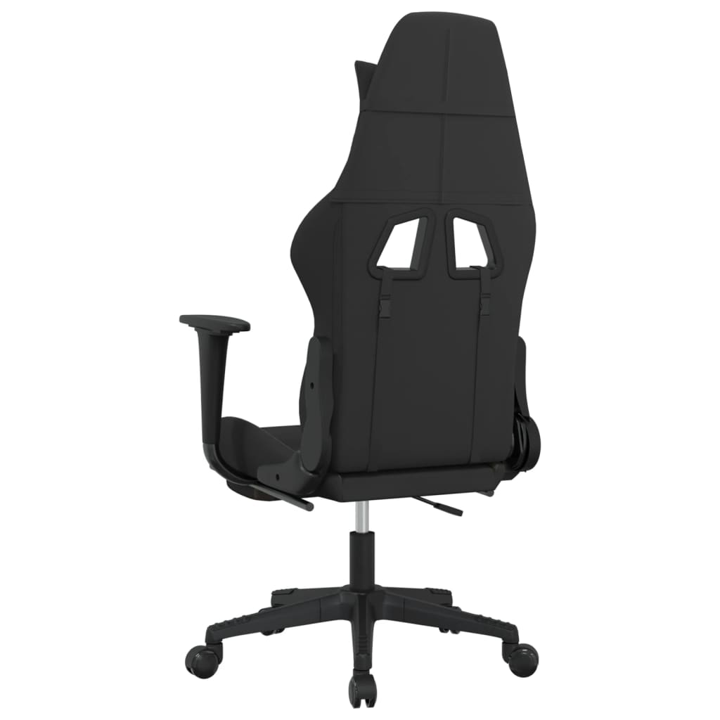 Gaming-Stuhl mit Massagefunktion Schwarz und Creme Stoff