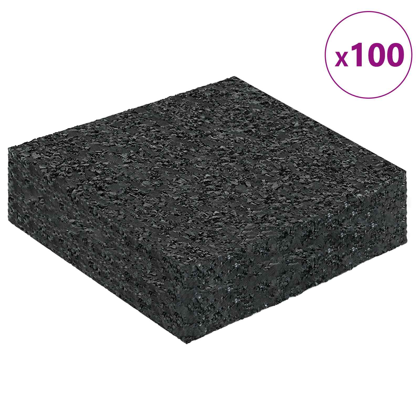 Gummigranulat-Patiopad Schwarz 6 x 9 x 0,3 cm Gummi