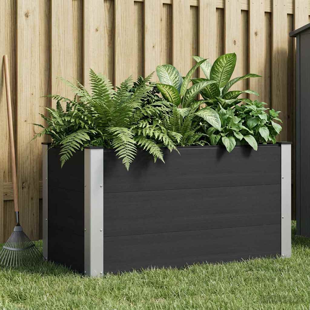 Garten-Hochbeet 200x50x54 cm WPC Grau