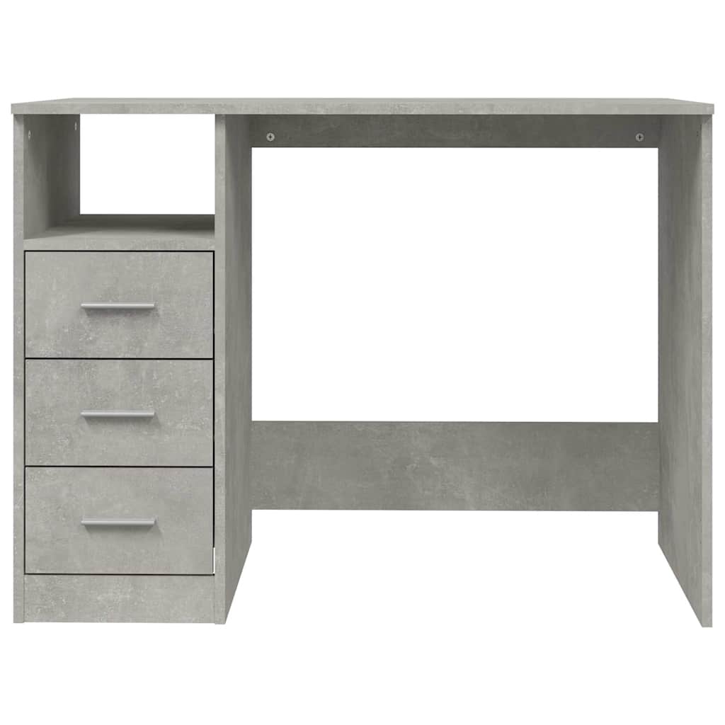 Schreibtisch mit Schubladen Weiß 102x50x76 cm Holzwerkstoff