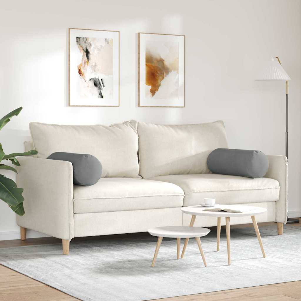 Bolsterkissen 2 Stück Taupe Ø 15 x 40 cm Mikrofaserstoff