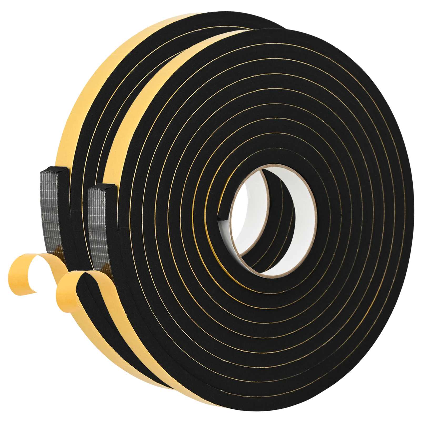Selbstklebendes Schaumstoffband Schwarz 10mm x 10m CR-Schaum