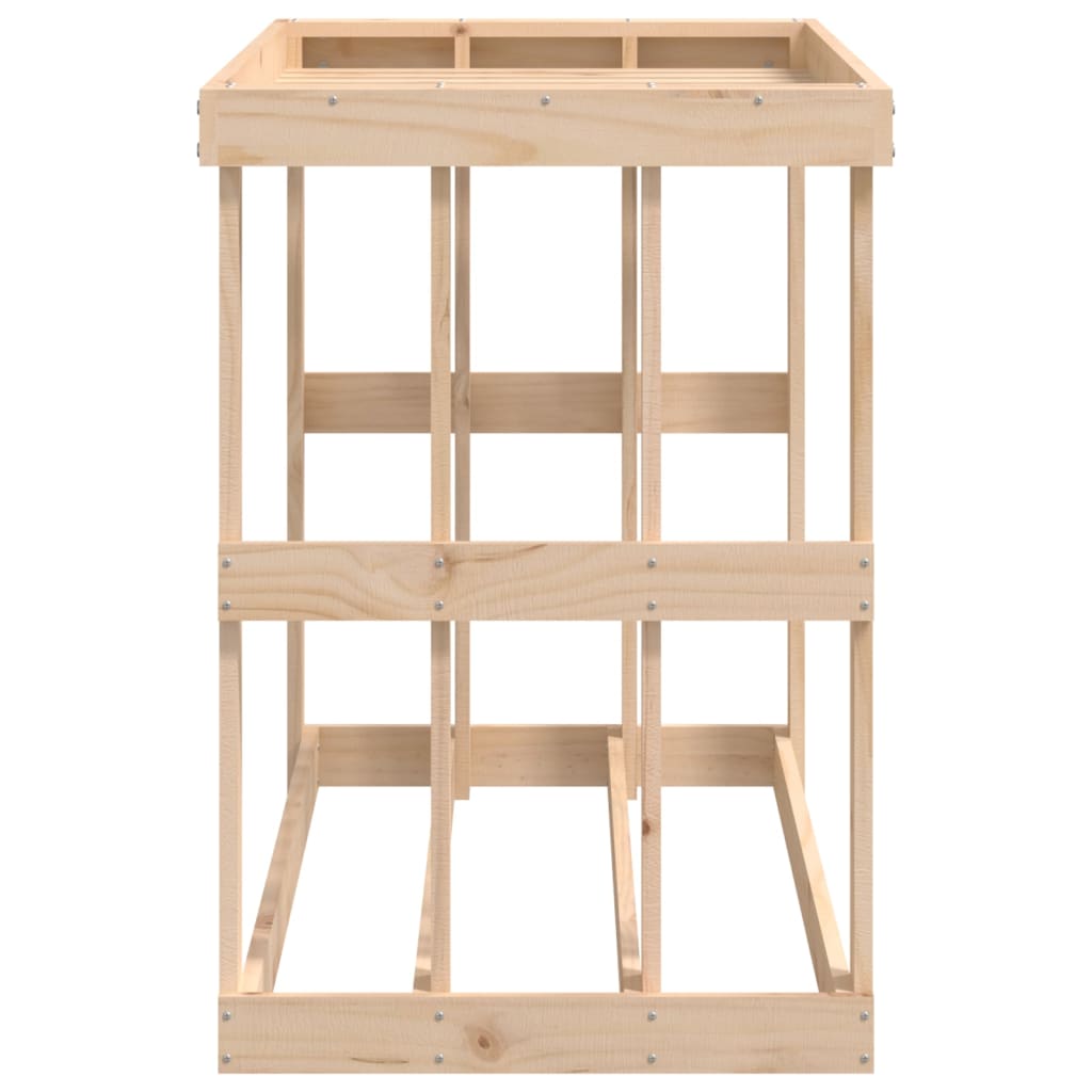 Outdoor-Kaminholzregal 108x52x106 cm Massivholz Kiefer