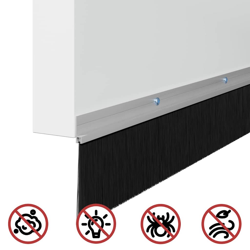Aufsteck Türbürstendichtungen 2 pcs Braun 100 cm