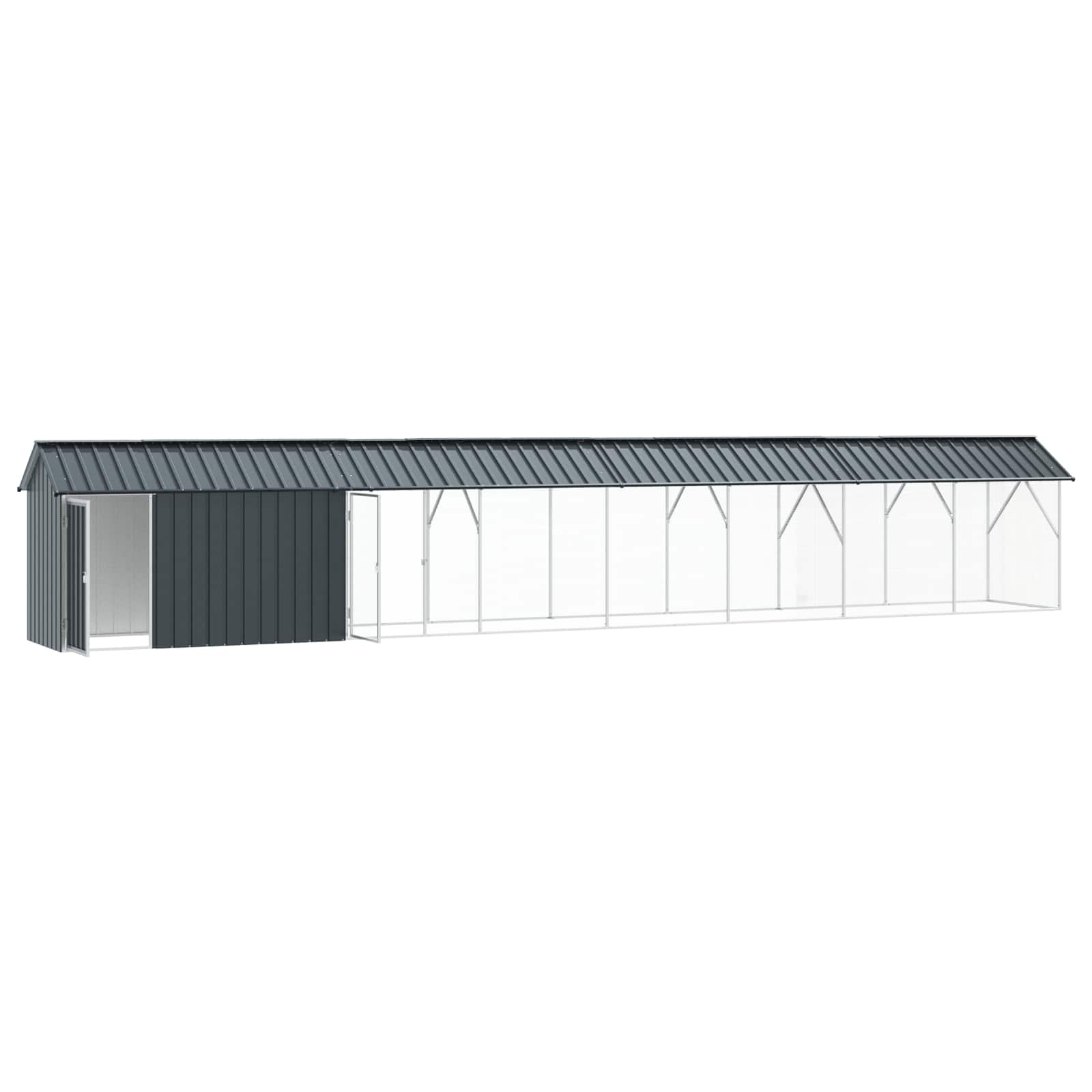 Vogelkäfig Anthrazit 422 x 103 x 142 cm Verzinkter Stahl