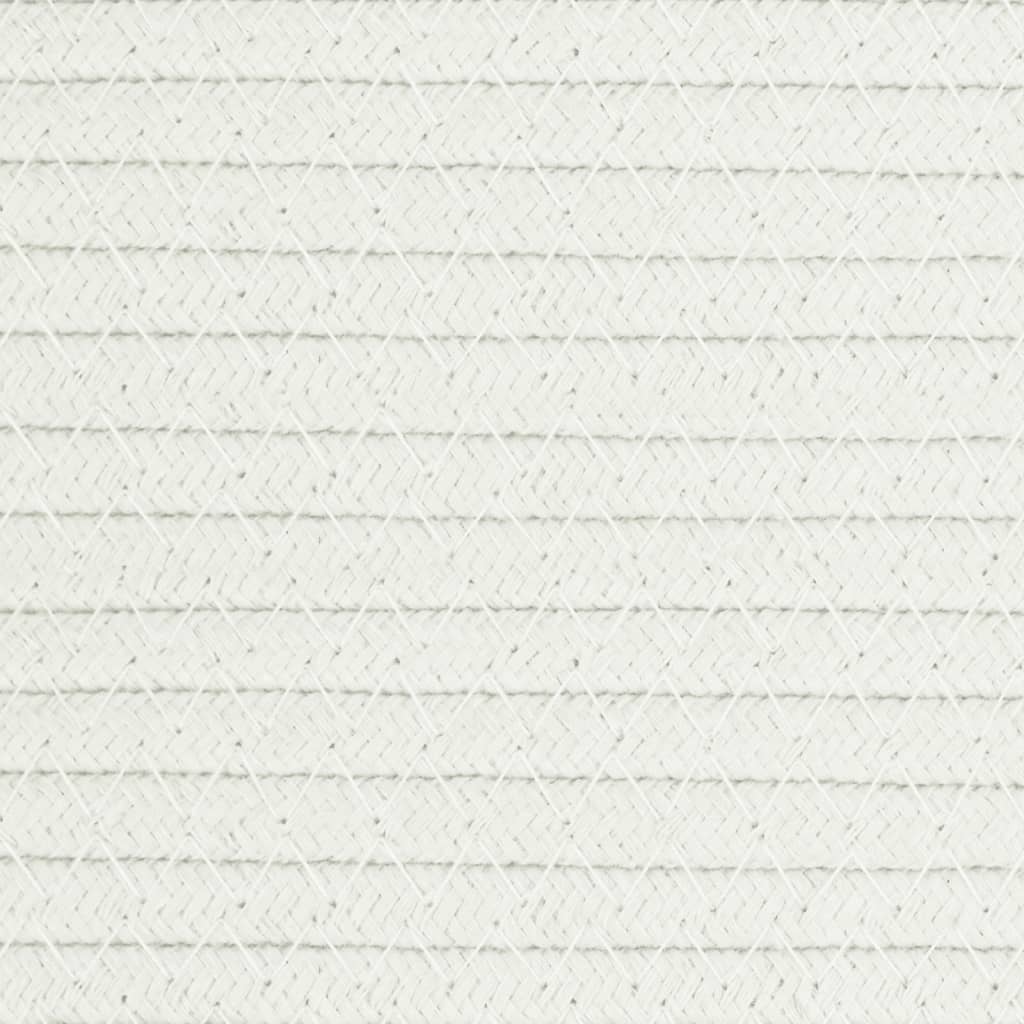 Aufbewahrungskorb Grau und Weiß Ø38x46 cm Baumwolle