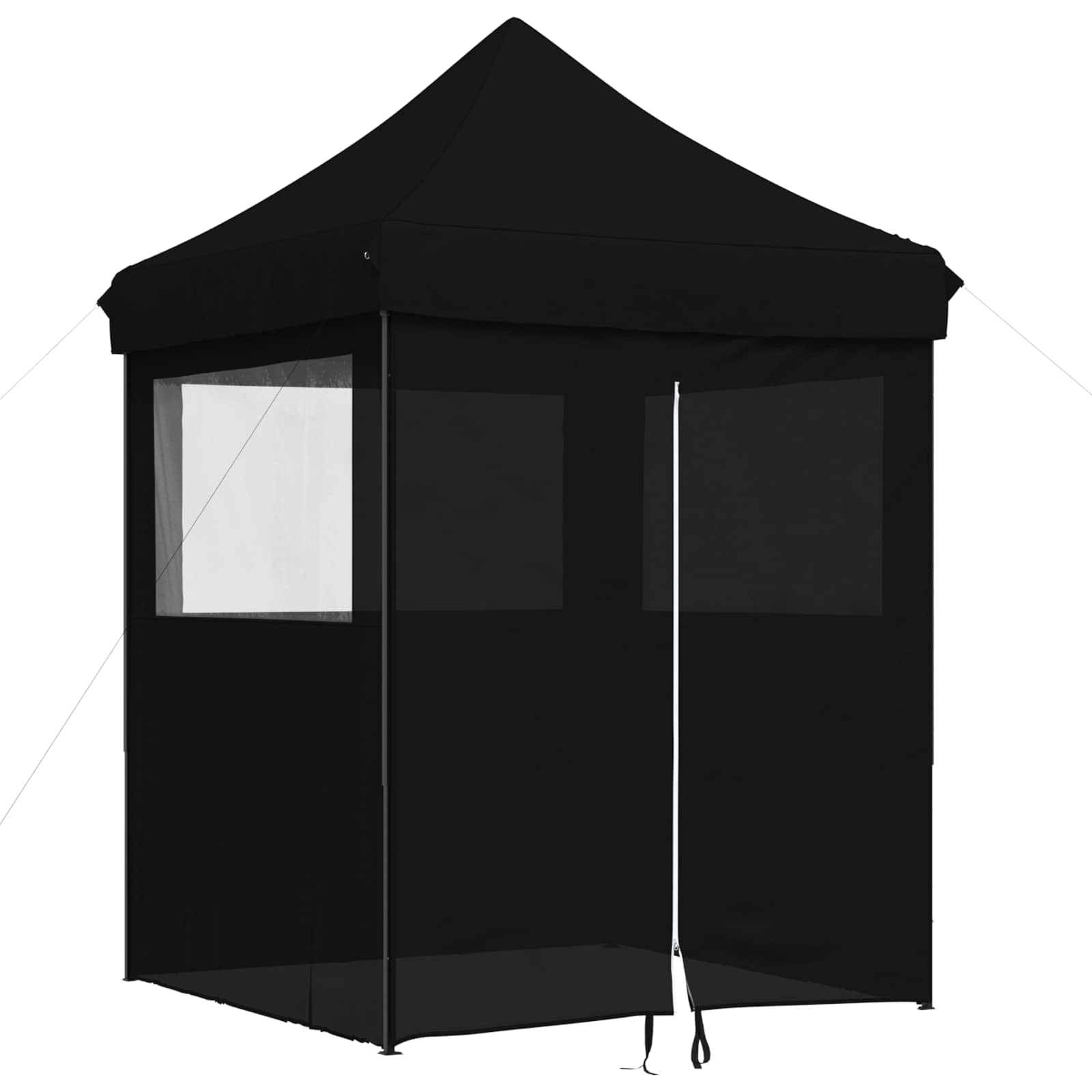 Partyzelt Faltbar Pop-Up Schwarz 200x200x306 cm