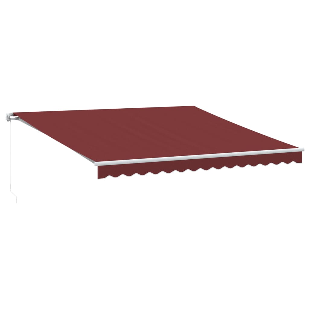 Markise Manuell Einziehbar mit LED 300x250 cm Blau und Weiß