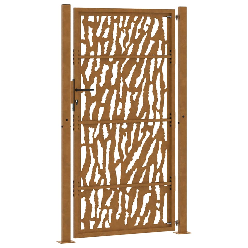 Gartentor Schwarz 100x100 cm Stahl Lichtdesign
