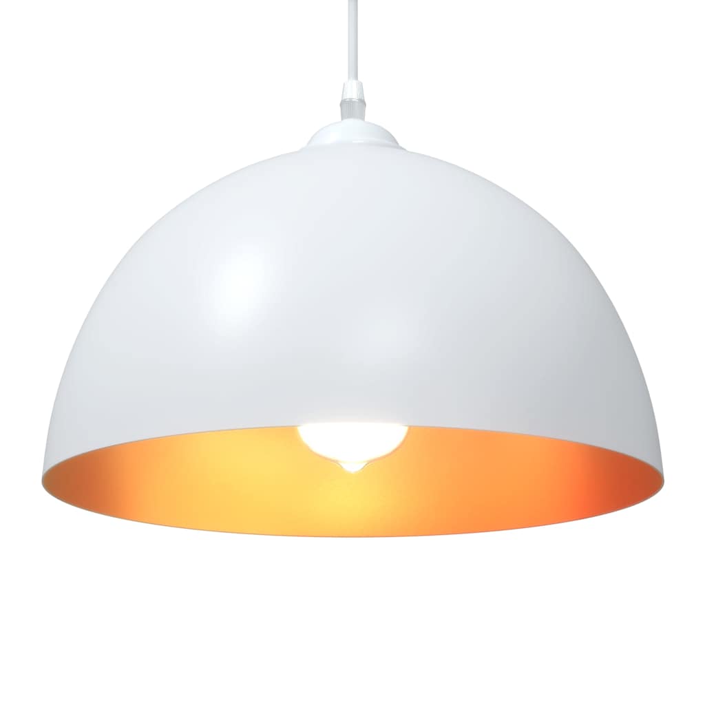 Pendelleuchten 2 Stk. Höhenverstellbar E27 Schwarz Ø30cm Metall