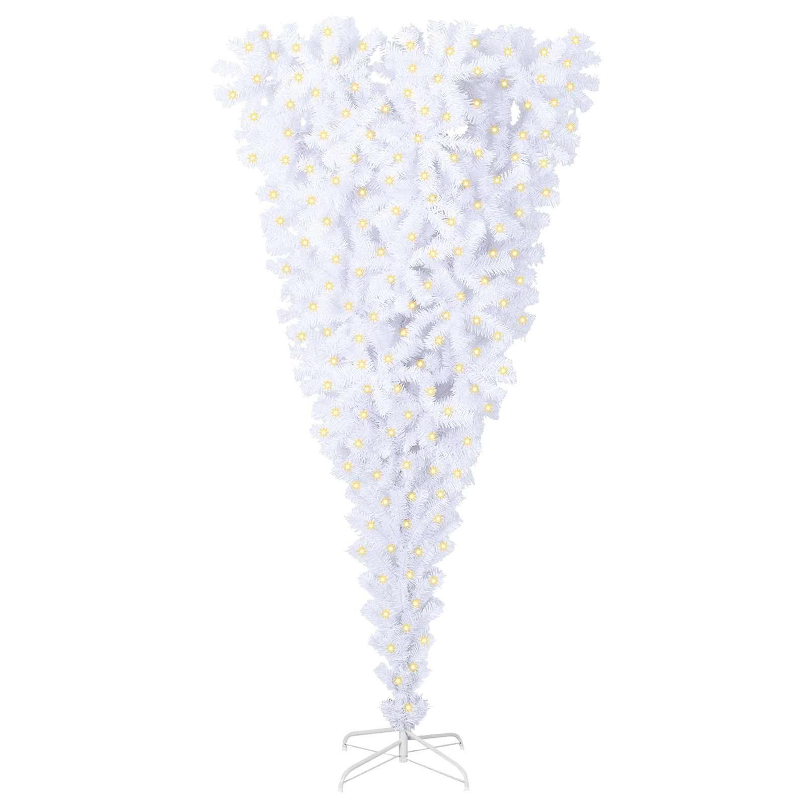 Künstlicher Weihnachtsbaum Weiß 180 cm PVC und Stahl